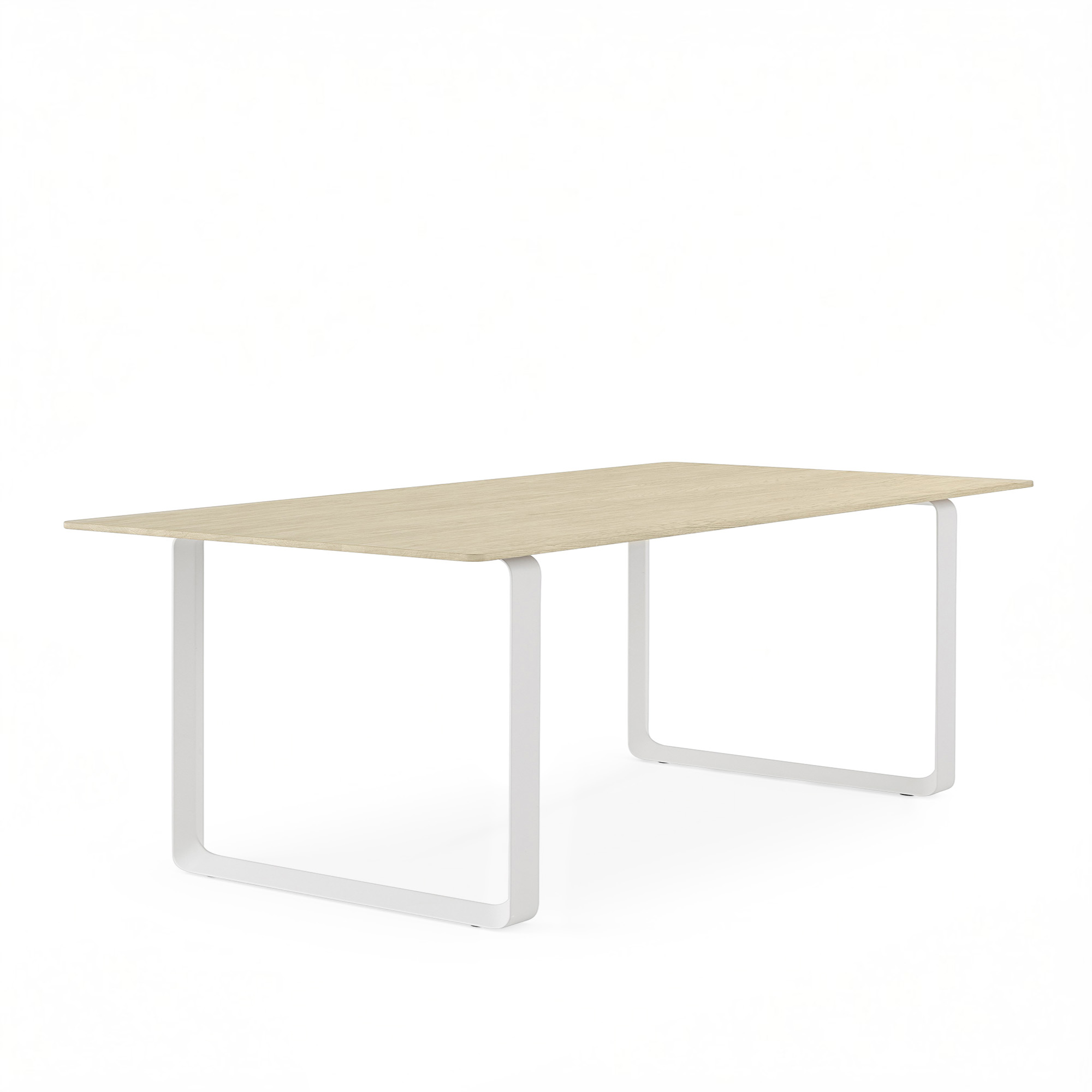 Muuto - 70/70 Table matbord 170x85 cm, Massiv ek/Vit - Matbord - TAF Studio - Träfärgad,Vit - Metall/Trä