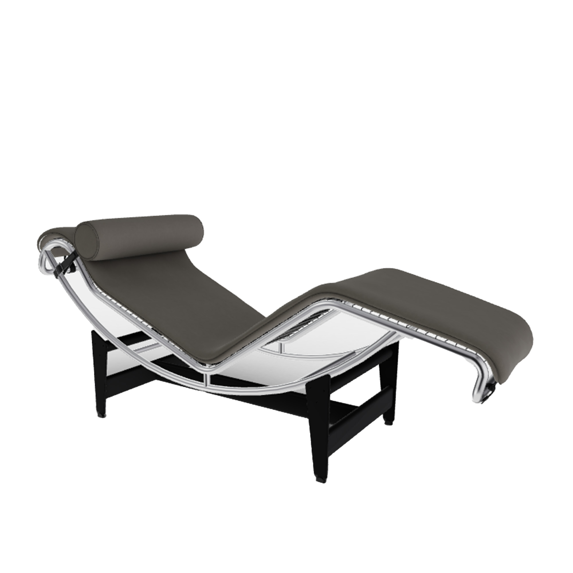 Cassina - LC4 Chaise Longue Leather, Naturale ZZ - 13Z364 - Liggfåtöljer - designer_charlotte_perriand,designer_le_corbusier,designer_pierre_jeanneret - Grå - Läder/Metall
