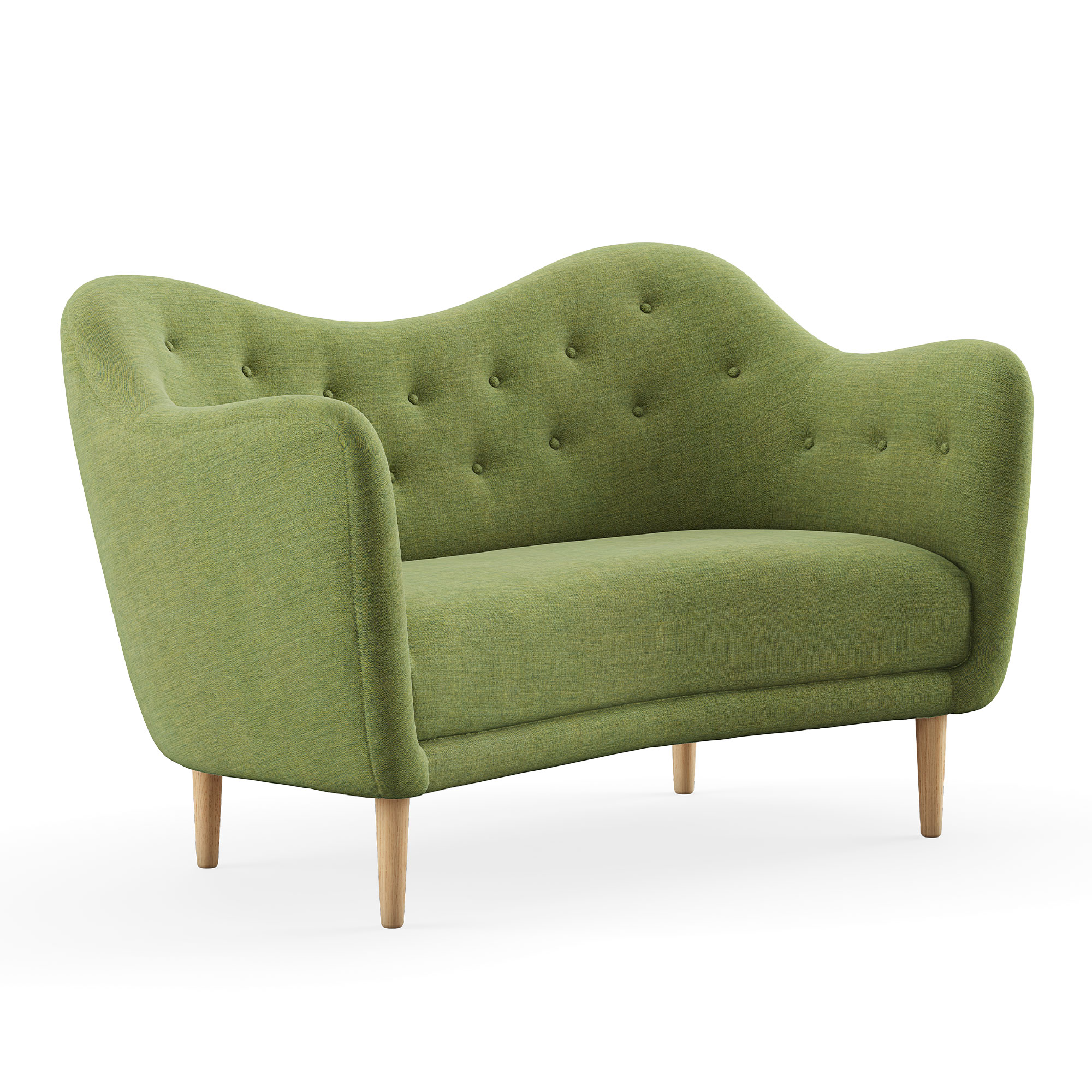 House of Finn Juhl - 46 soffa, Clear oiled oak, Cat. 1 Remix 933 - Soffor - Finn Juhl - Grön