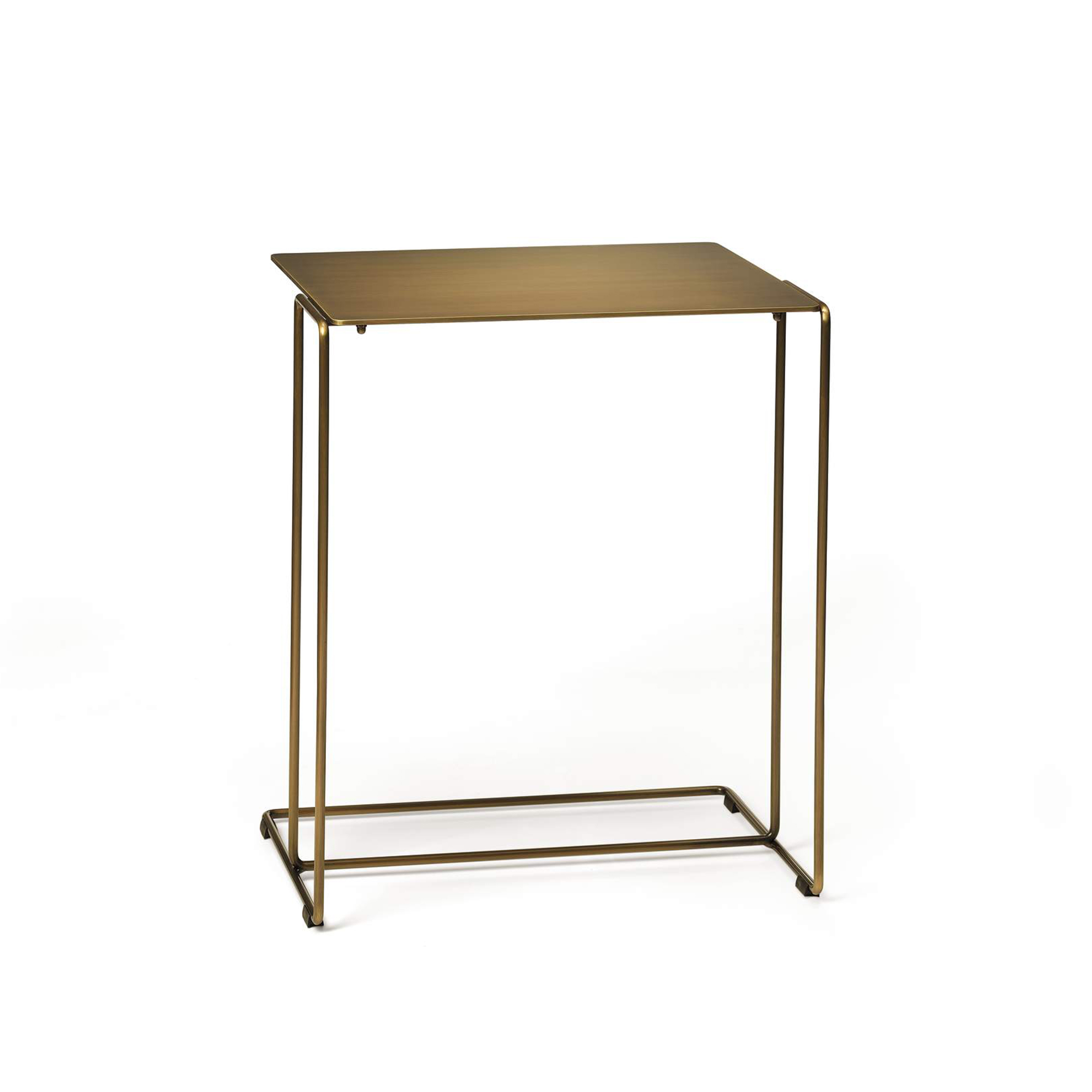 Walter Knoll - Oki Side Table T1, Powder-Coated Black Matt, Rectangular, H: 52, L: 30, Br: 36 - Småbord & sidobord - EOOS - Guld - Metall
