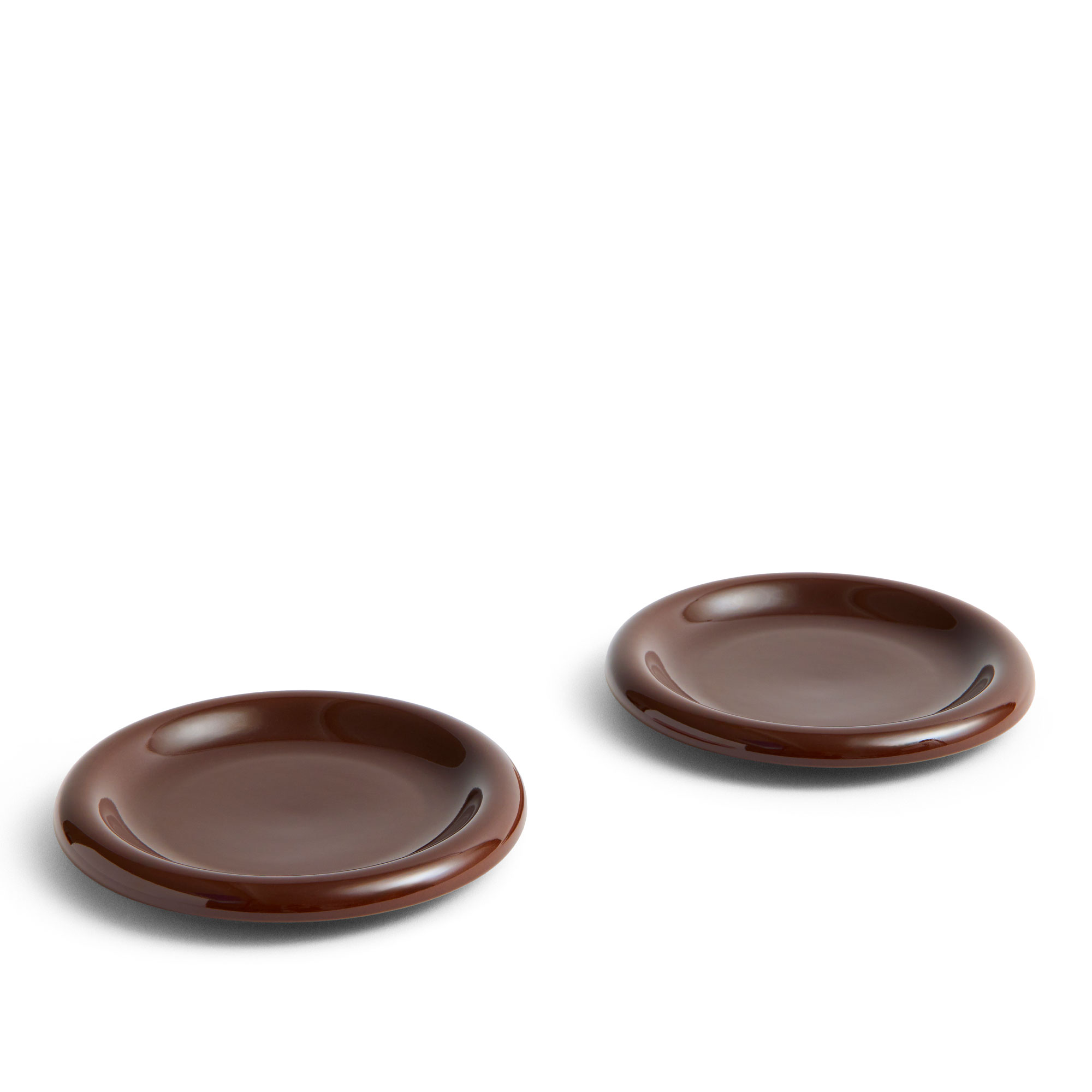 HAY - Barro Plate Set of 2 &Oslash;18 Burgundy - Assietter - Pereira Office - R&ouml;d - Naturmaterial