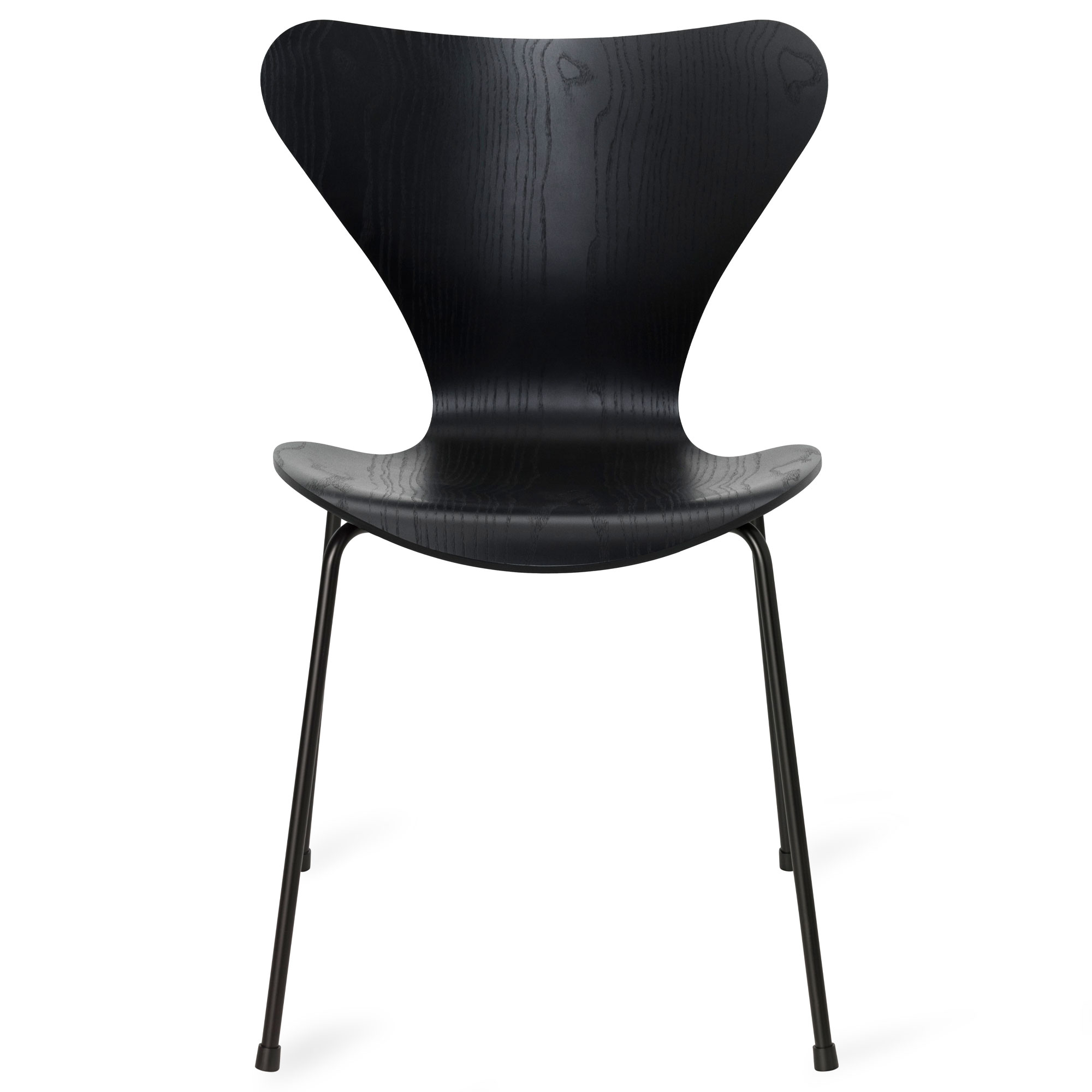 Fritz Hansen - Sjuan 3107 stol färgad askfanér black / black - Matstolar - Arne Jacobsen - Svart - Trä | Möbler - Stolar Och Pallar - Matstolar | Möbelexperten