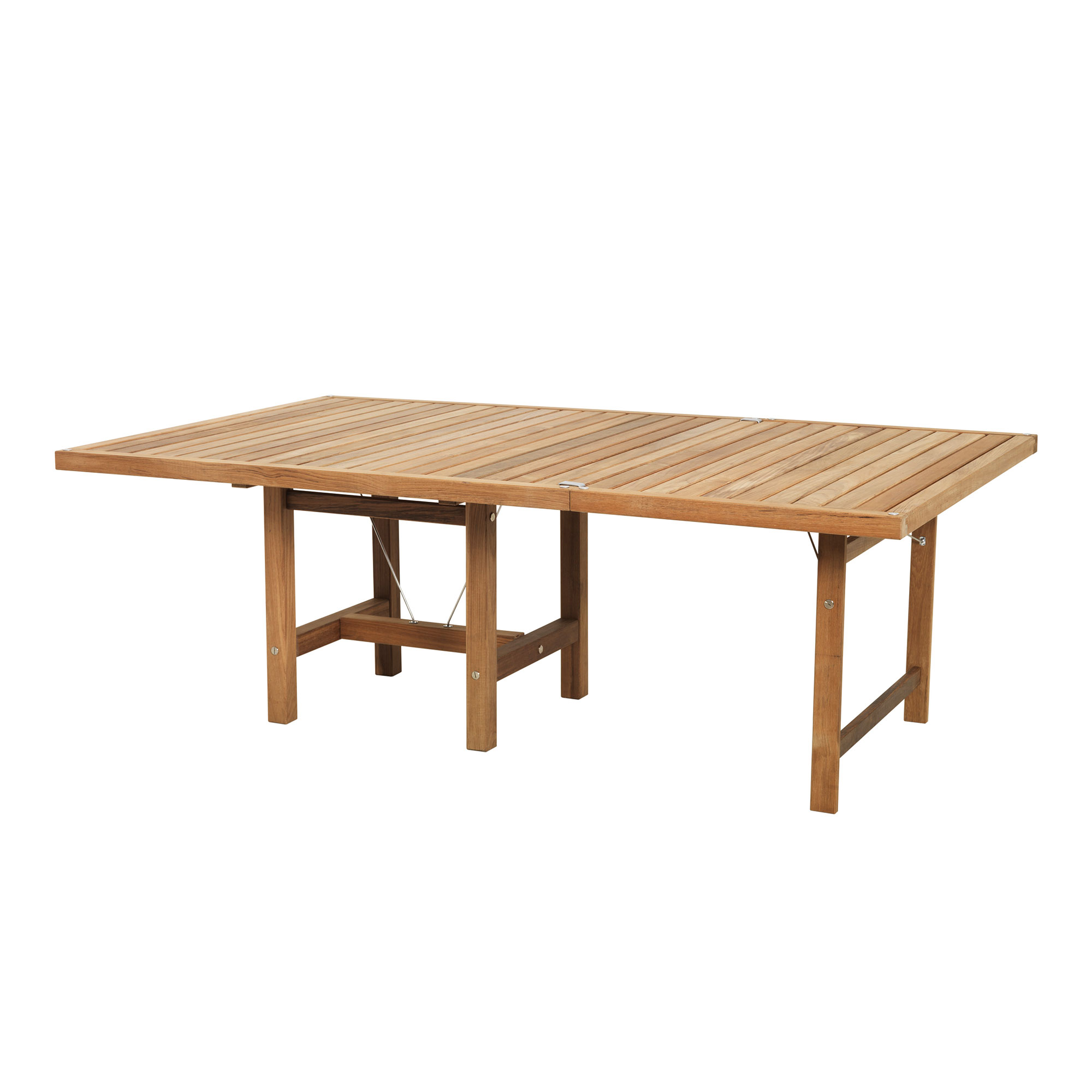 fri form - tillsatsskiva bredd 120/122 cm teak - matbord utomhus - elsa stackelberg - trä