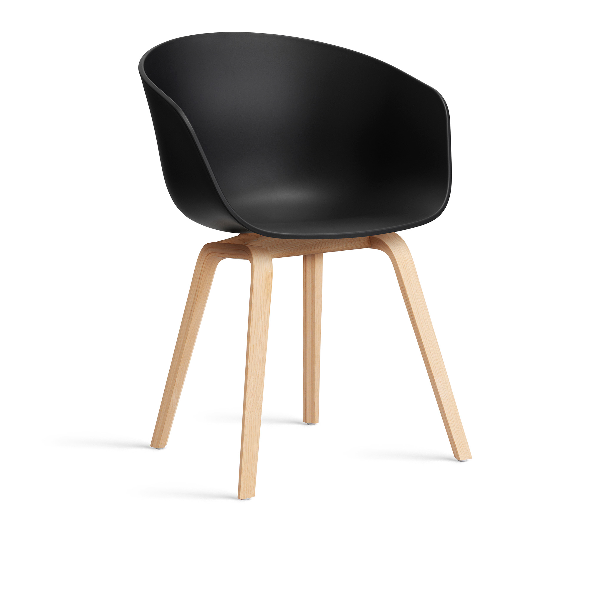 HAY - AAC22 Soaped Oak Veneer Base Black 2.0 Shell - Matstolar - Hee Welling - Svart - Trä/Plast