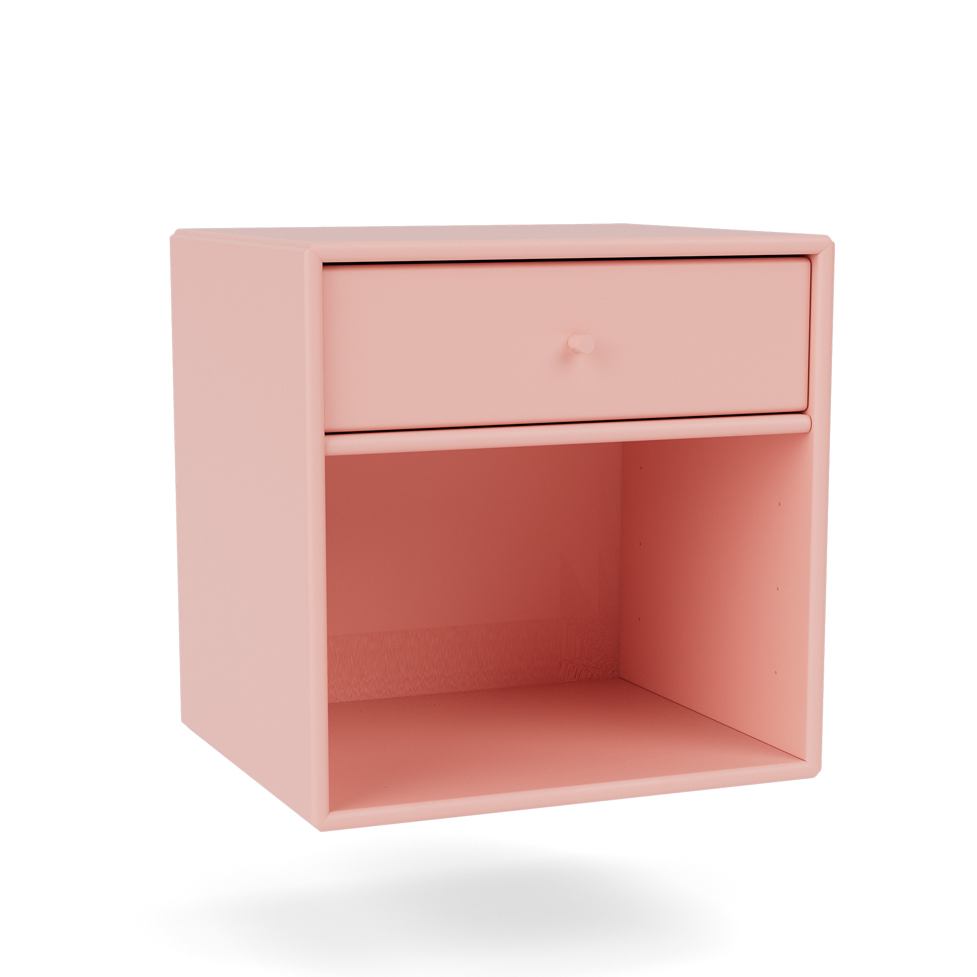 montana - dream nightstand 167-ruby 04 suspension rails - sängbord - peter j. lassen - rosa - trä