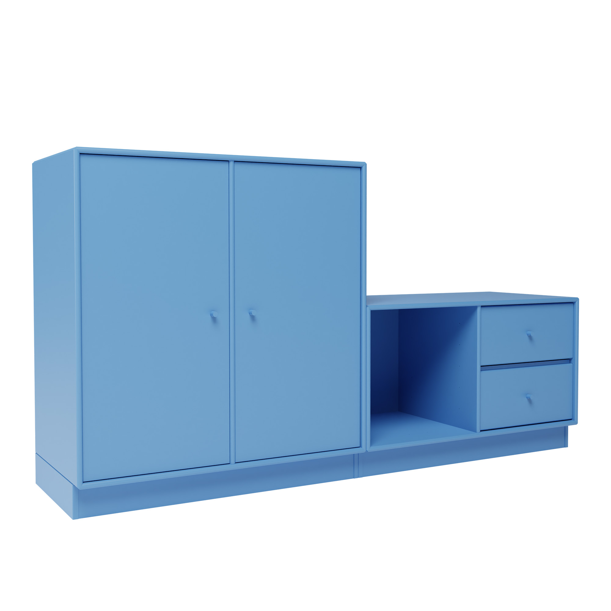 montana - rest i bench 154-azure 07 plinth 7 cm - skåp och vitrinskåp - peter j. lassen - blå - trä