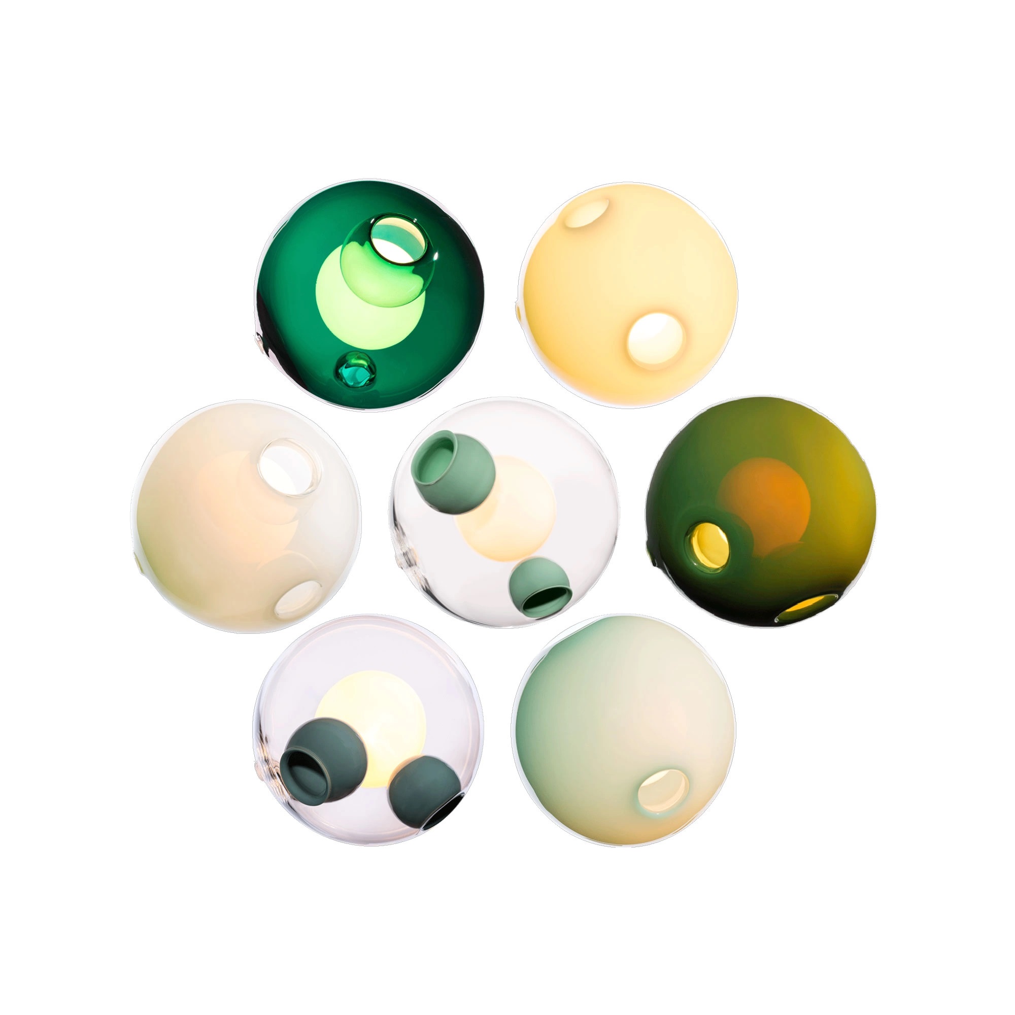 Bocci - 28.7 Cluster, Multi - 07 Xenon - Klusterlampor - Omer Arbel - Flerfärgad