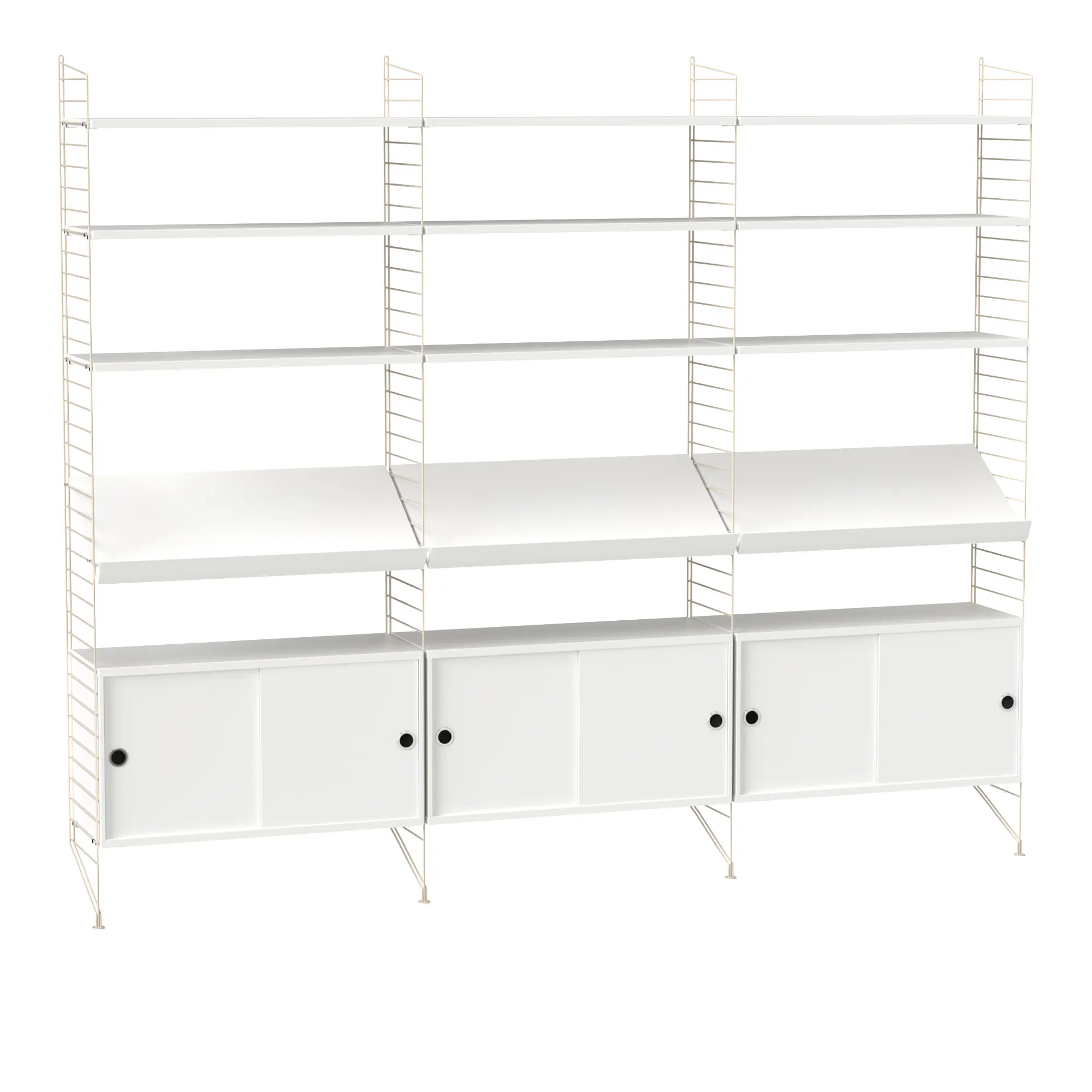 Vardagsrum Hyllsystem G Vit / Beige