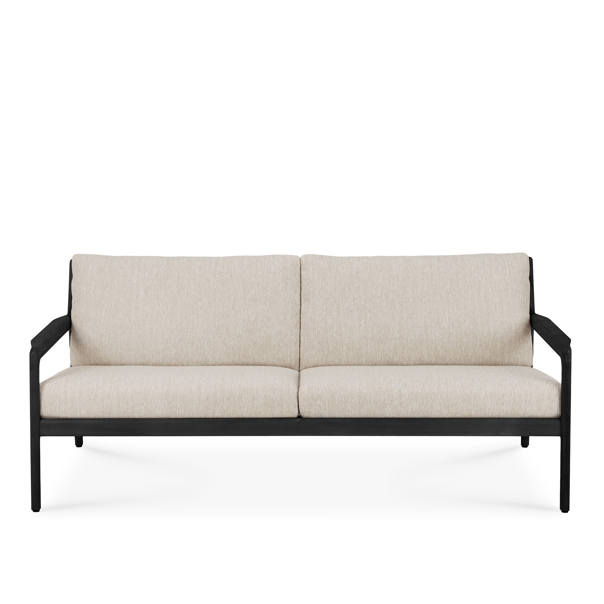 Ethnicraft - Jack Outdoor Sofa - Teak Black/Natural - 2 Seater - Soffor utomhus - Trä/Skum/Plast | Utemöbler - Loungemöbler - Soffor Utomhus | Möbelexperten
