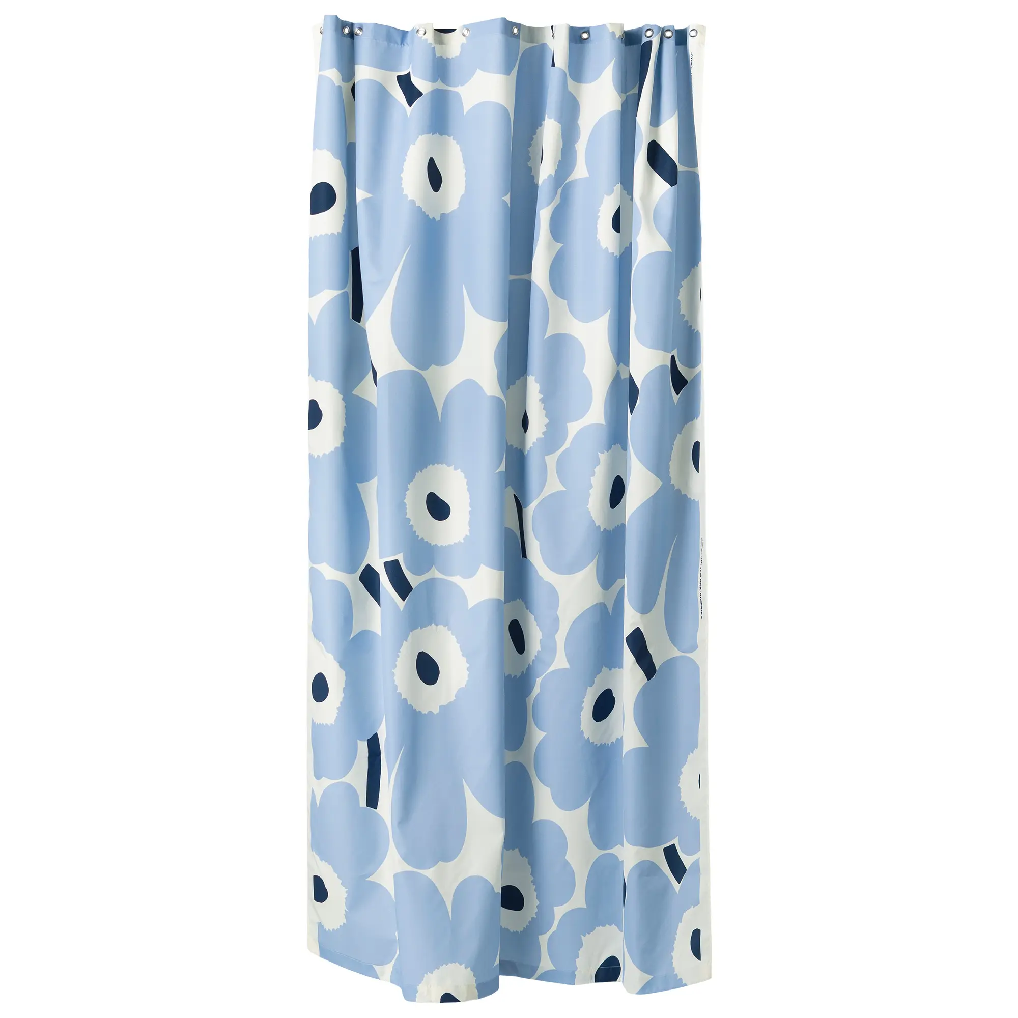 Unikko Off White Lt.Blue Navy duschdraperi