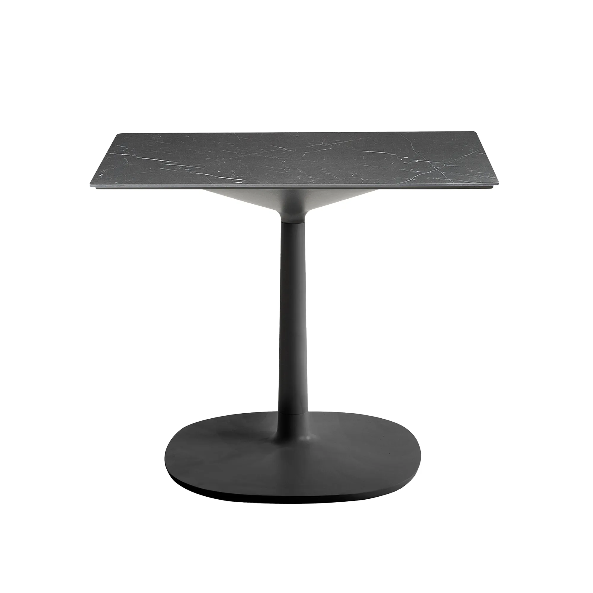 Multiplo 4063 kvadratiskt bord 78x78cm med liten kvadratisk bas R25cm