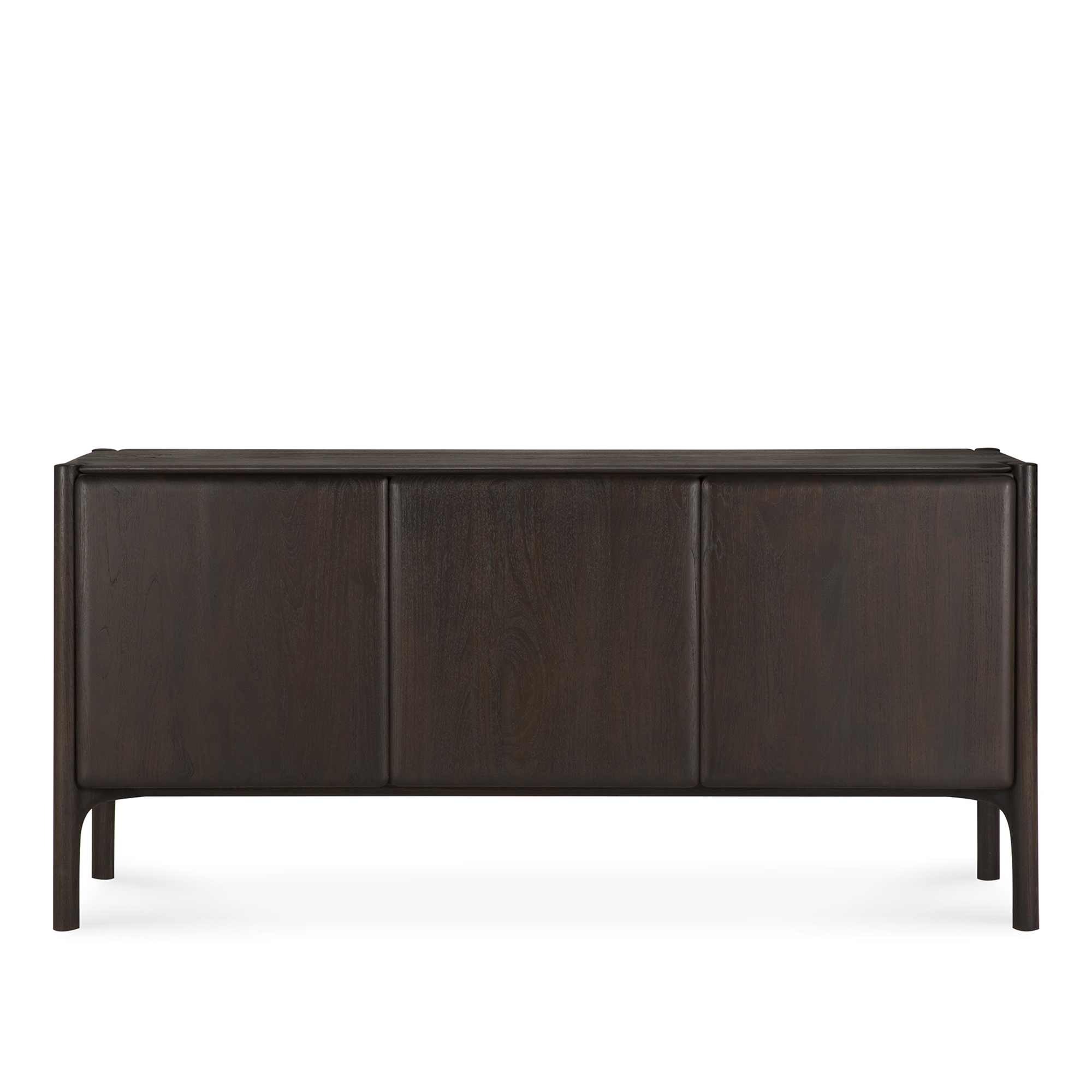 Ethnicraft - PI Sideboard - Varnished Teak - Dark Brown - 3 Doors 174/45/83 - Skänkar och sideboards - Alain Van Havre - Brun - Trä | Möbler - Förvaring Och Hyllor - Skänkar Och Sideboards | Möbelexperten