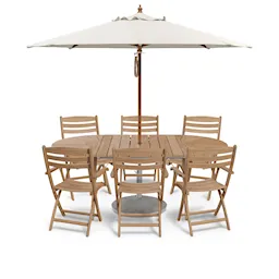 Selandia tuinset met Messina parasol en parasolvoet
