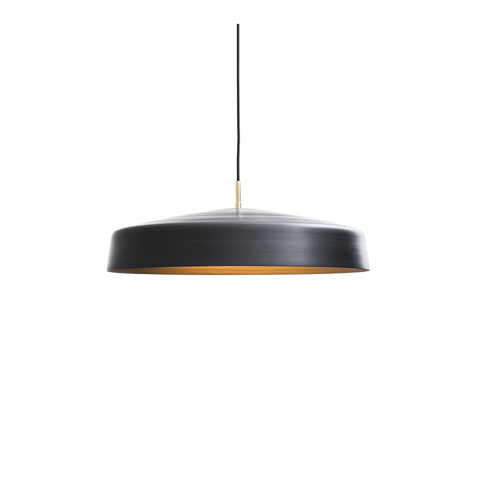 Lambert & Fils - Cliff Dome, Black, Brass hardware - Pendellampor - Guld