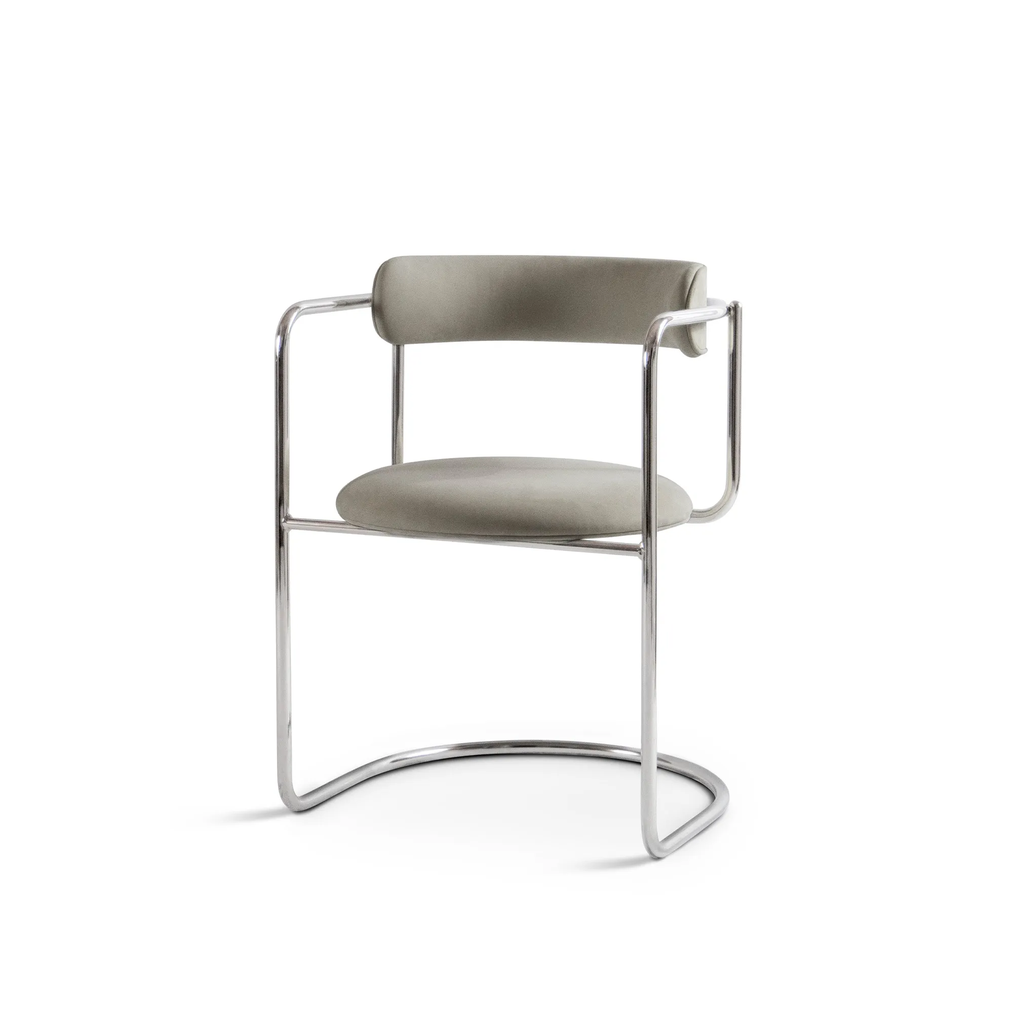 FF Cantilever Chair Rounded Chrome Legs