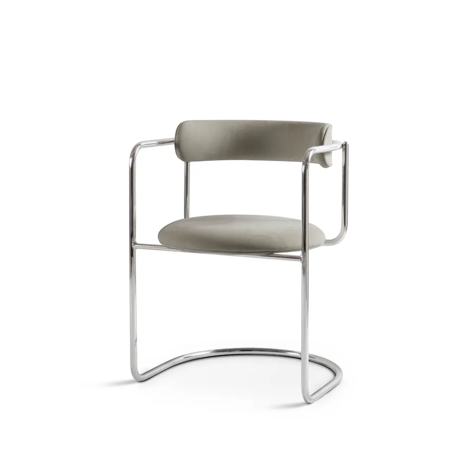 FF Cantilever Chair Rounded Chrome Legs