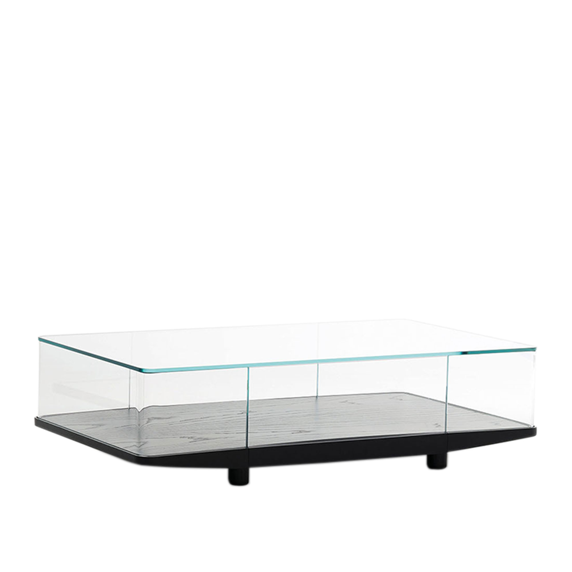 Glas Italia - COR01 Collector Low table, Glass and Black Ash, Base: Black Ash - Sofabord - Edward Barber,Jay Osgerby - Gjennomsiktig - Glass/Tre
