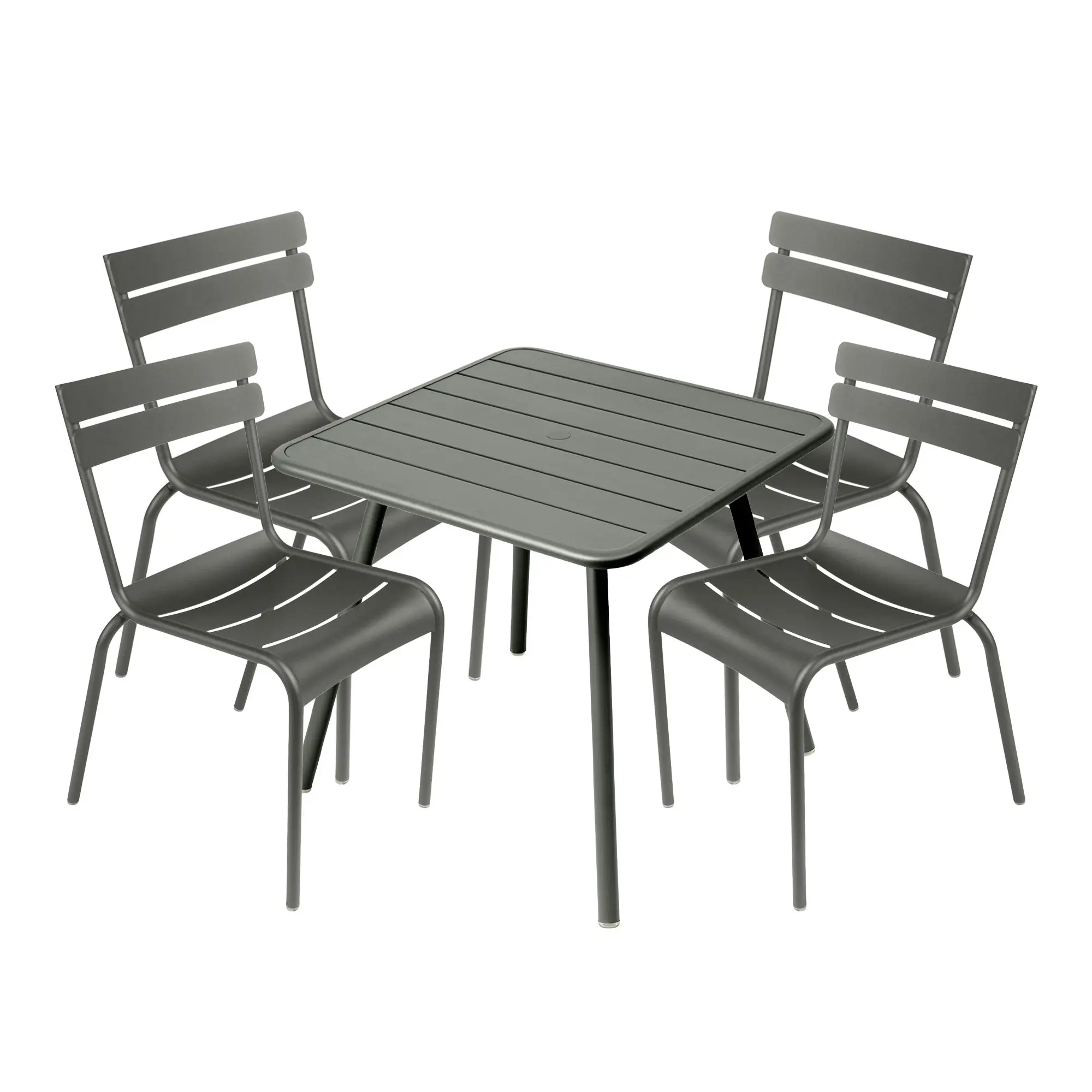 Luxembourg spisegruppe firbent bord & 4 stoler