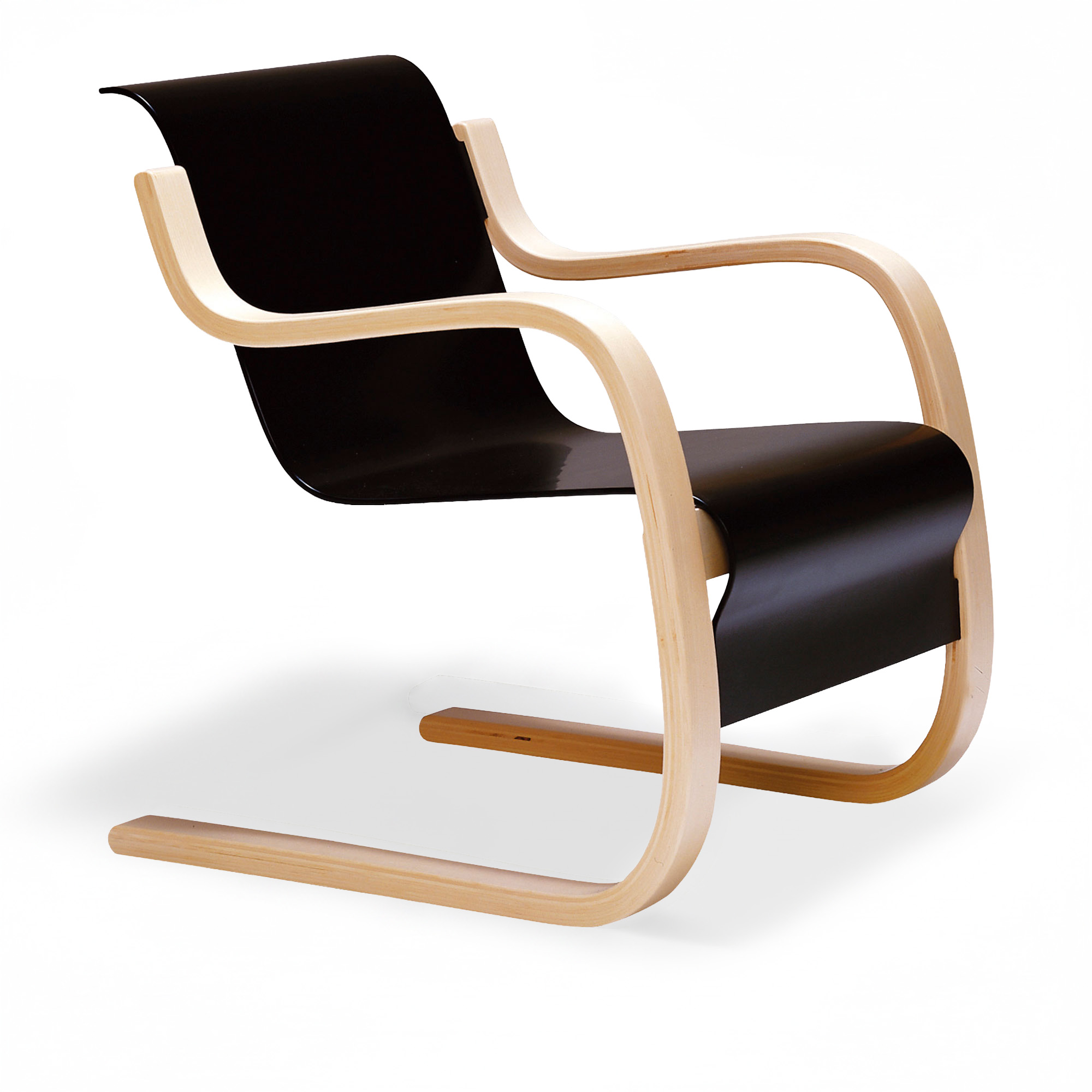 Artek - F&aring;t&ouml;lj F&aring;t&ouml;lj 42, Svart sits - F&aring;t&ouml;ljer - Alvar Aalto - Svart - Tr&auml;