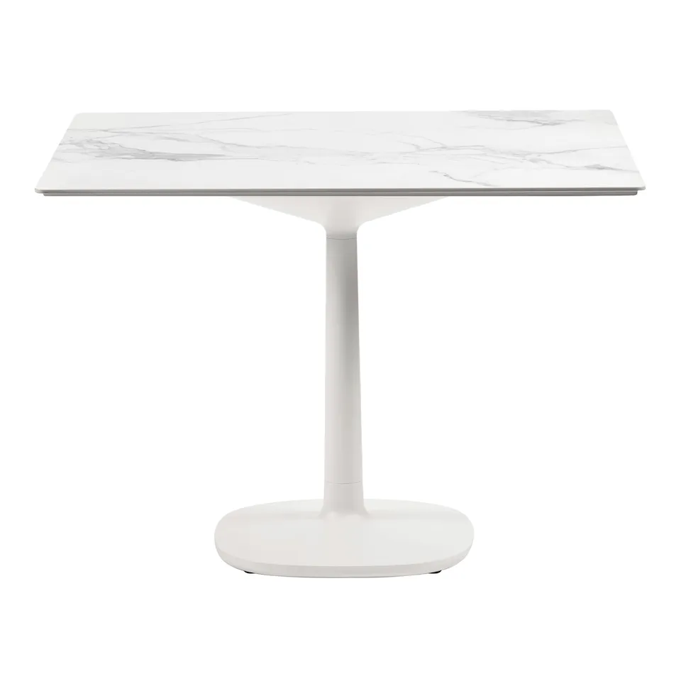 Multiplo 4138 kvadratiskt bord 118x118cm med stor kvadratisk bas R1,5cm