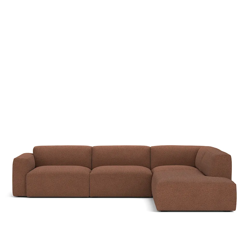 Brick 4-Seater Corner Open End Right, Emmi 05