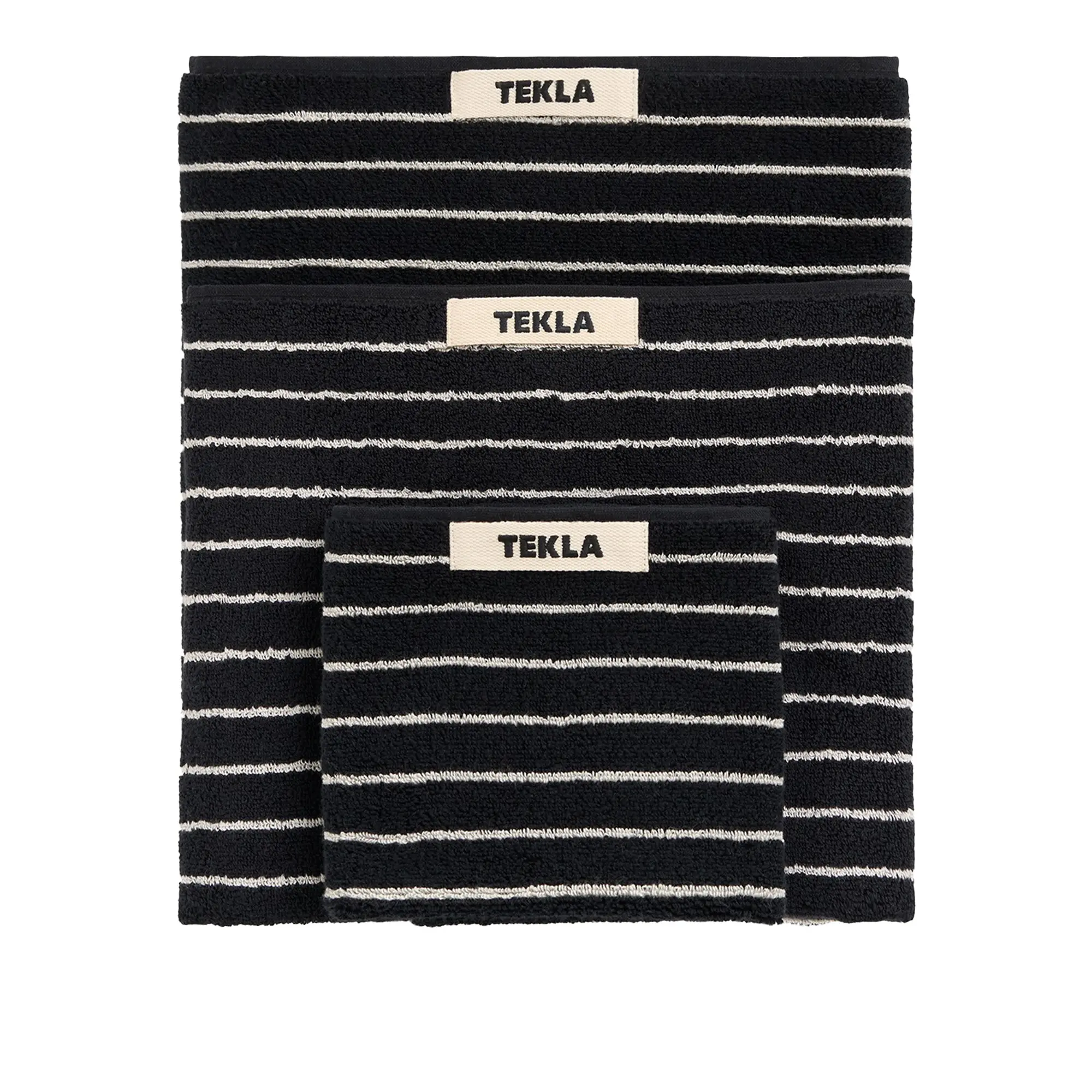 Terry Black Stripes handduk