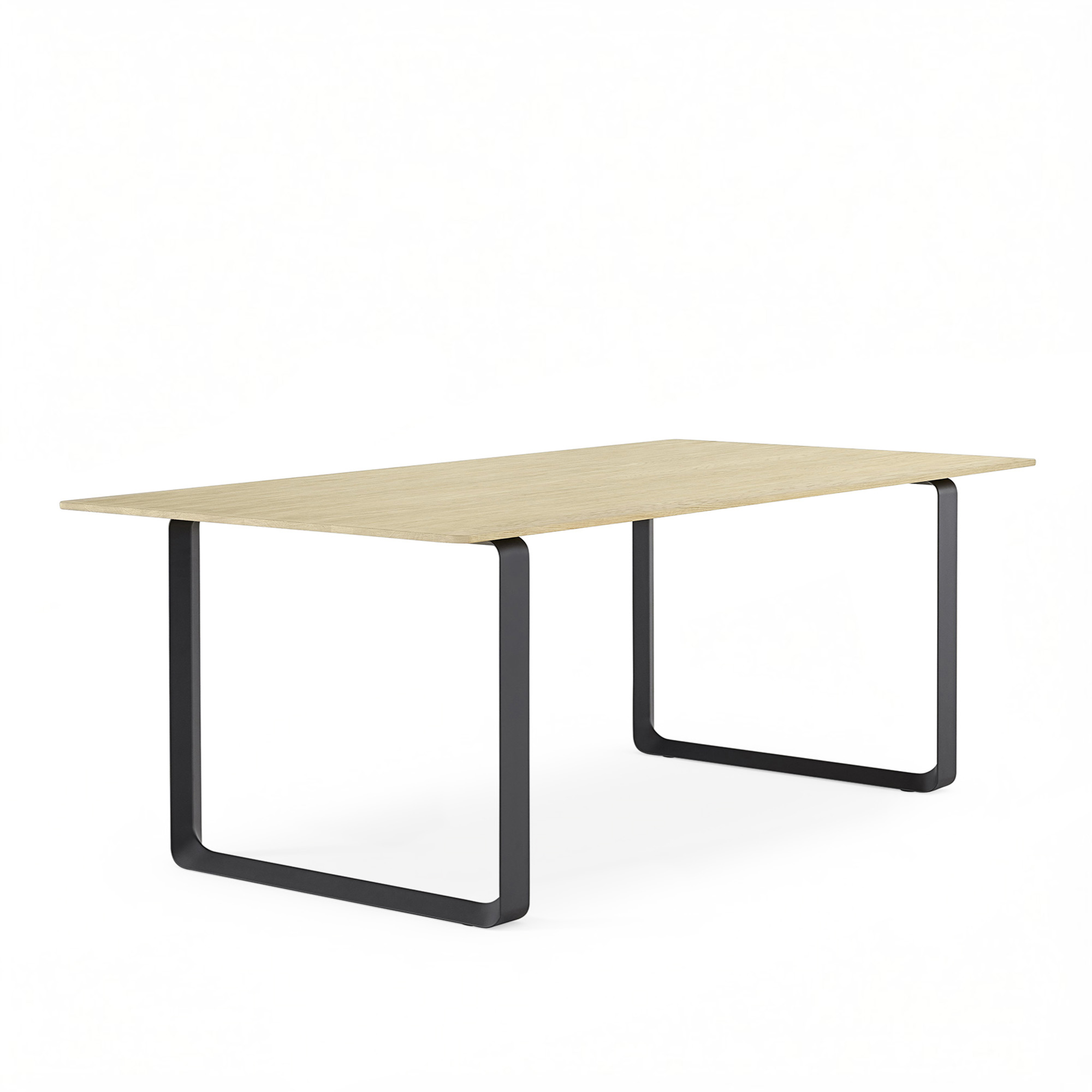Muuto - 70/70 Table matbord 170x85 cm, Massiv ek/Svart - Matbord - TAF Studio - Träfärgad,Svart - Metall/Trä