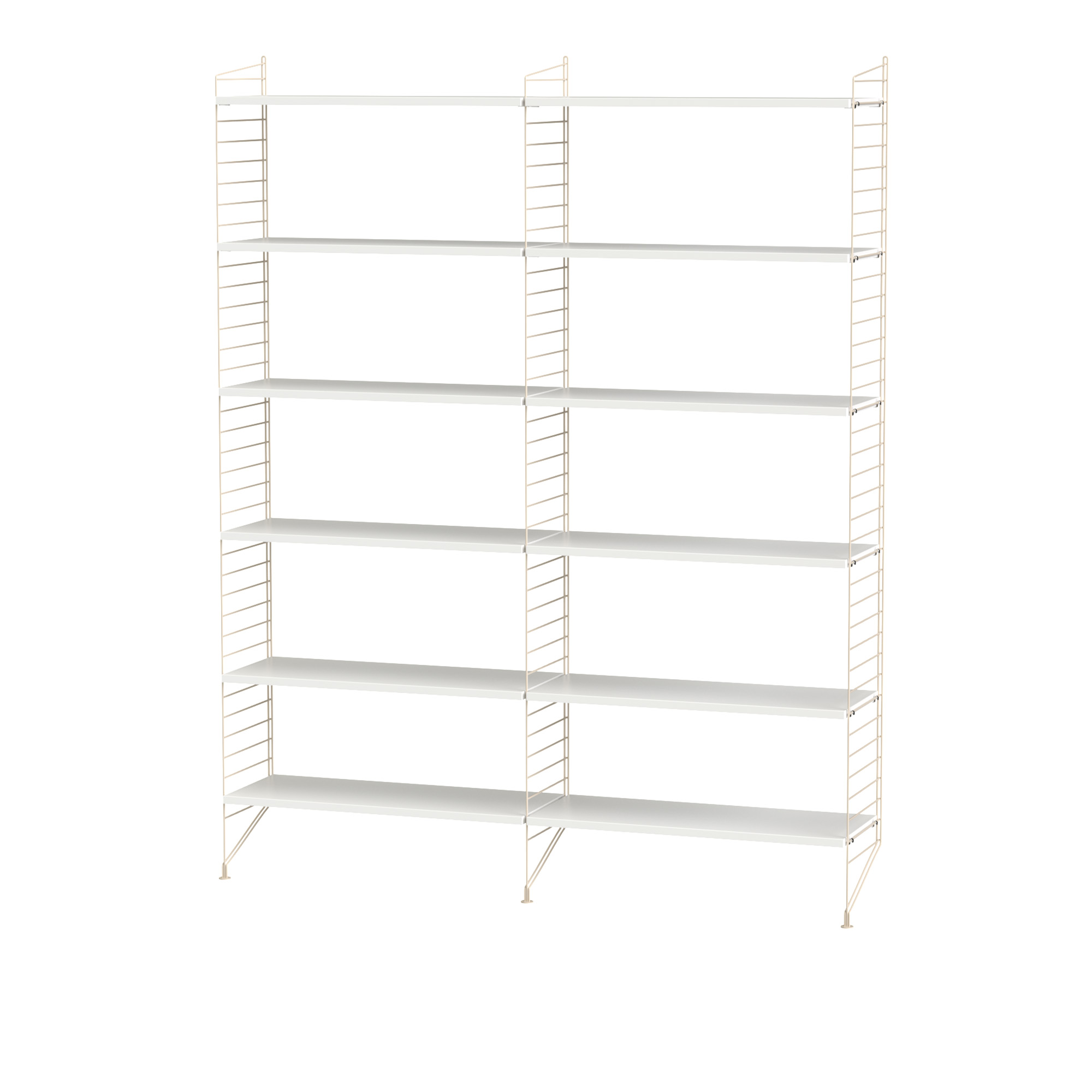 String - Vardagsrum hyllsystem A beige/beige - Hyllor & Hyllsystem - Vit