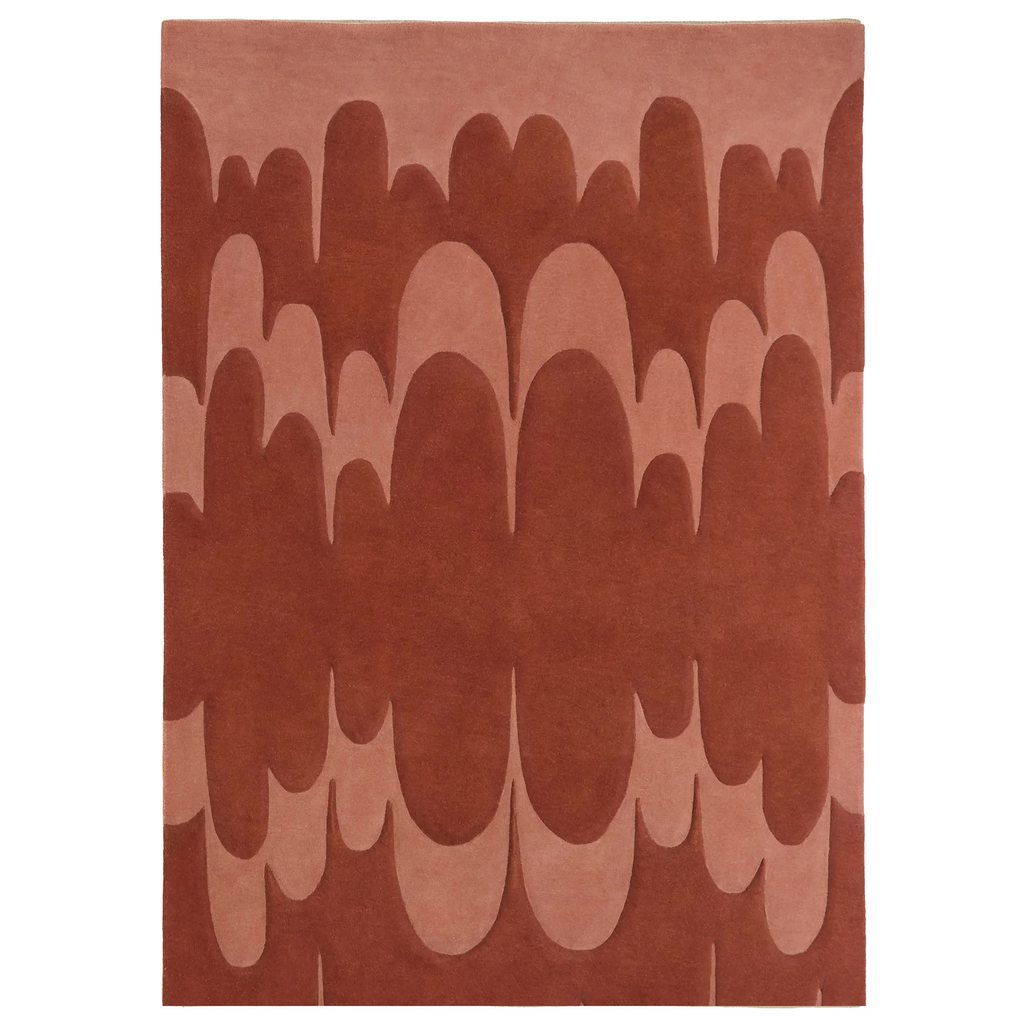 Nanimarquina - LUCIA EAMES ECHO TERRACOTTA 170x240 CM - Ullmattor - Lucia Eames - R&ouml;d - Ull