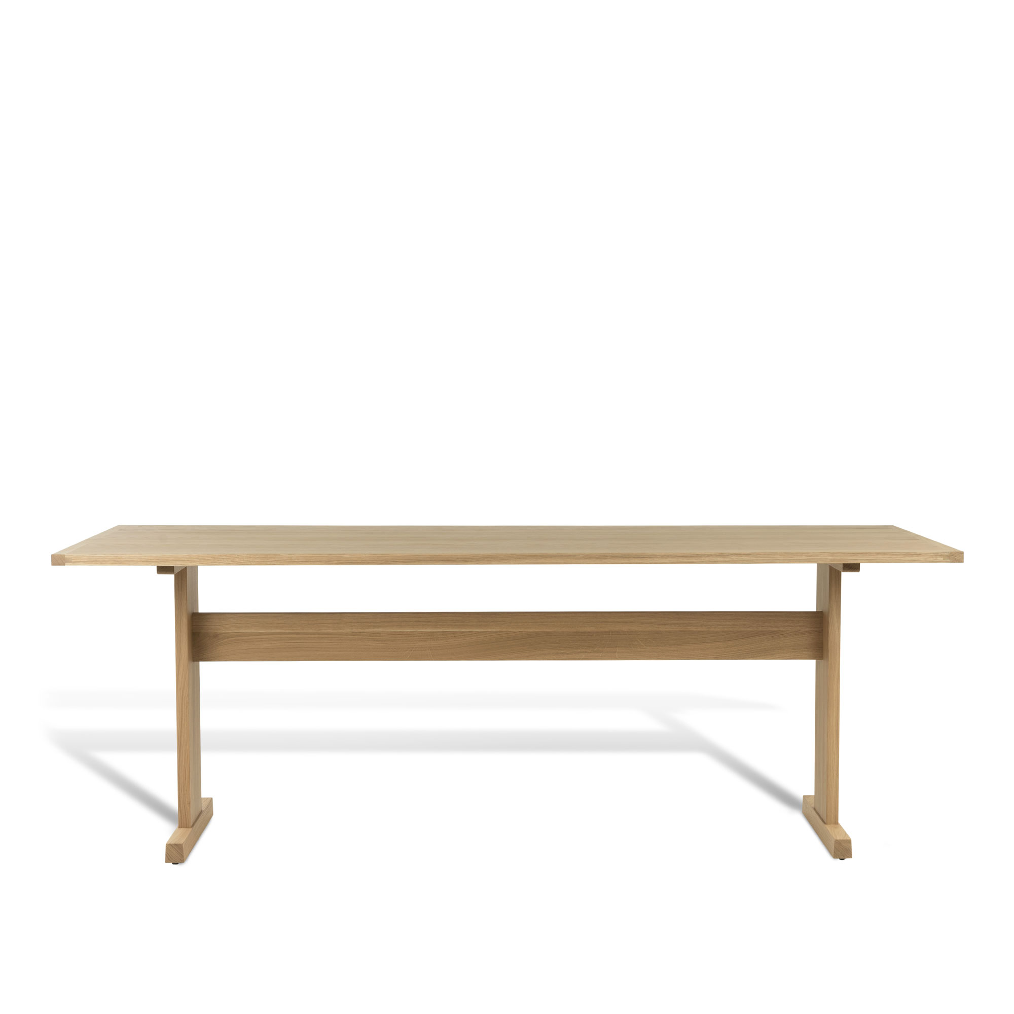 Mavis - Arv matbord 85 x 200 cm vitpigmenterad mattlackad ek - Matbord - Beige - Trä