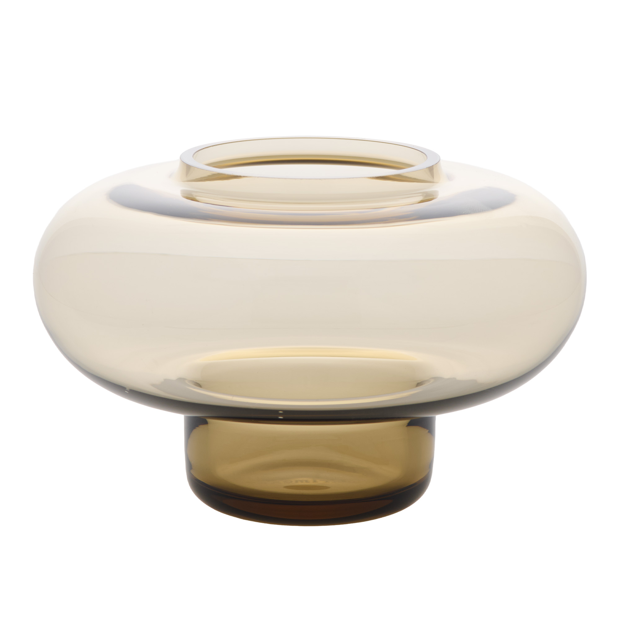 Marimekko - Fyr Tealight Candle Holder 8 cm Brown - Ljuslyktor - Carina Seth Andersson - Brun - Glas