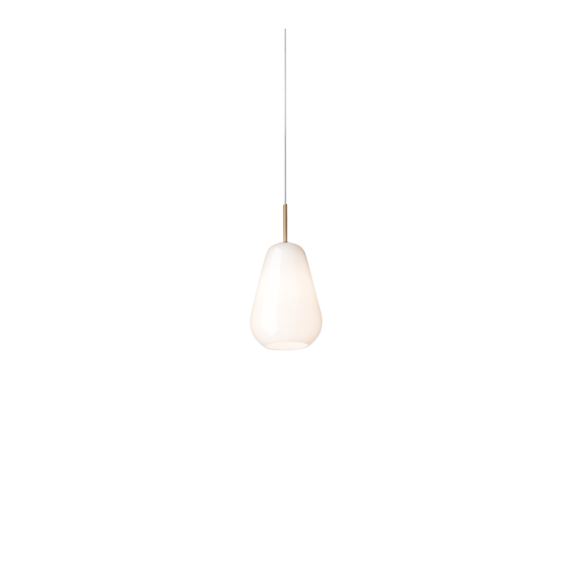 Nuura - Anoli 1 Small Nordic Gold/Opal White - Pendellampor - Sofie Refer - Vit