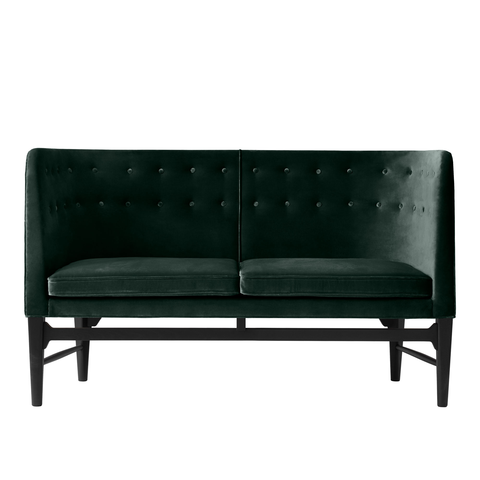 &Tradition - Mayor AJ6 - Fabric cat.2 - Velvet 1 Forest - Black Lacquered Oak - Soffor - designer_arne_jacobsen