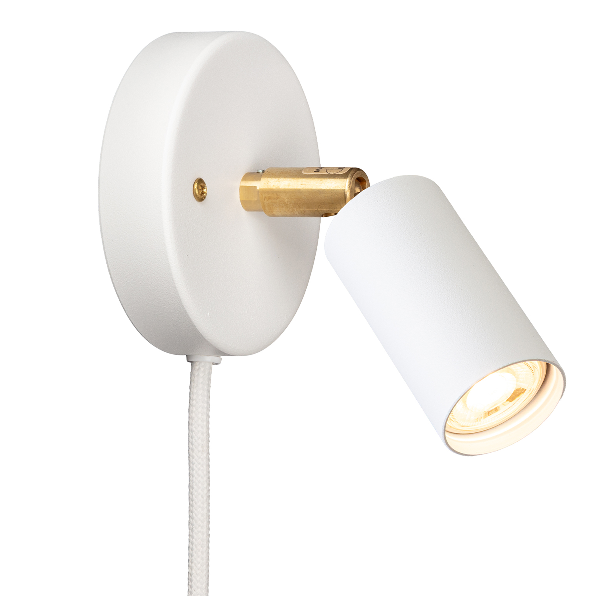 Örsjö Belysning - Starlight 1 spotlight with cable – White textured lacquer RAL 9016 - Spotlights - Jonas Bohlin - Vit - Metall/Textilmaterial | Belysning - Taklampor - Spotlights | Möbelexperten