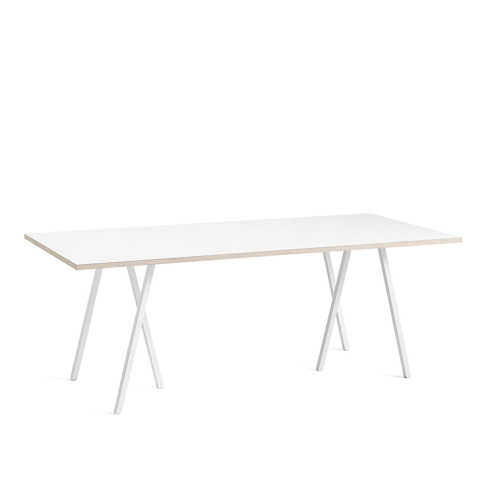 HAY - Loop Stand Table - White - 200 x 92,5 cm - Matbord - Leif Jørgensen - Vit - Metall/Trä