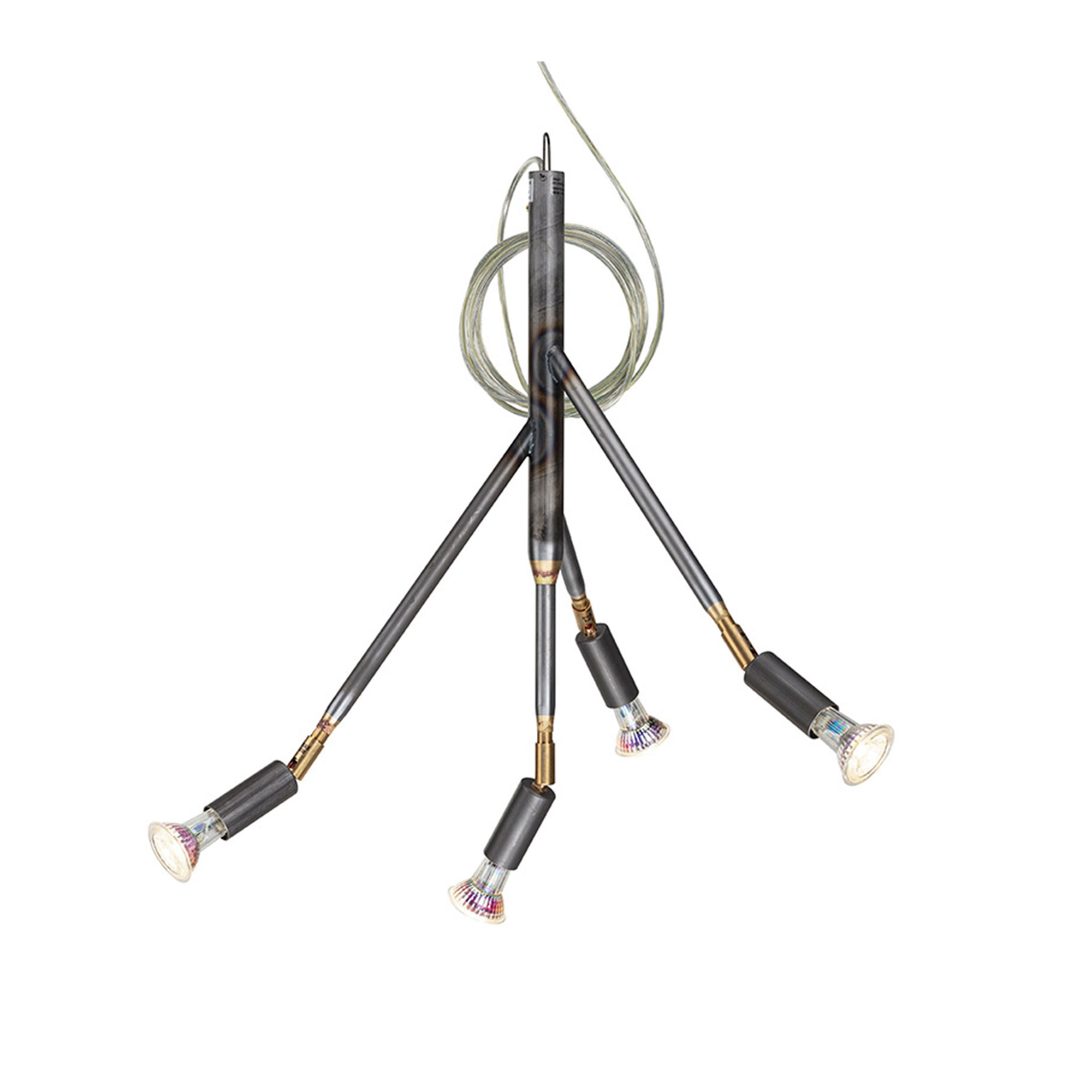 Örsjö Belysning - Kvist Pendant 4, Raw Steel - Takkronor - Jonas Bohlin - Silver | Belysning - Taklampor - Takkronor | Möbelexperten