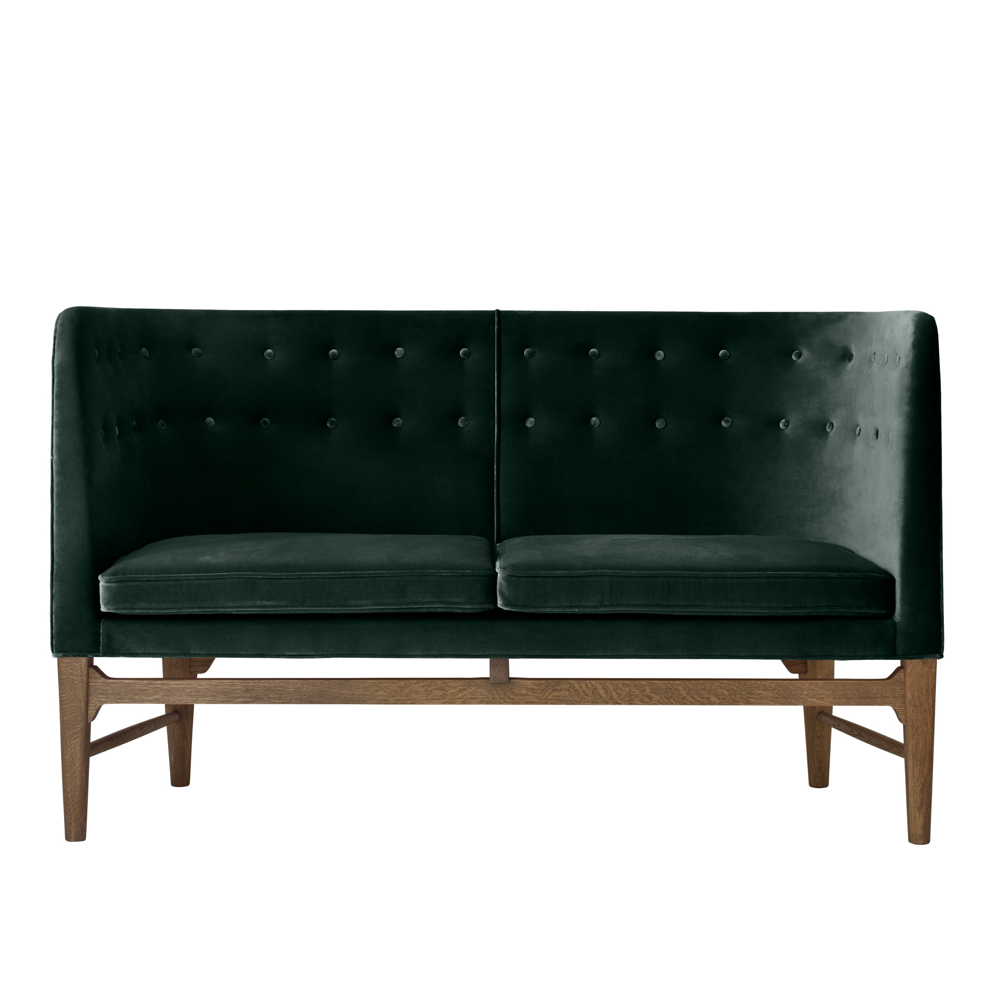 &Tradition - Mayor AJ6 - Fabric cat.2 - Velvet 1 Forest - Smoked Oiled Oak - Soffor - designer_arne_jacobsen