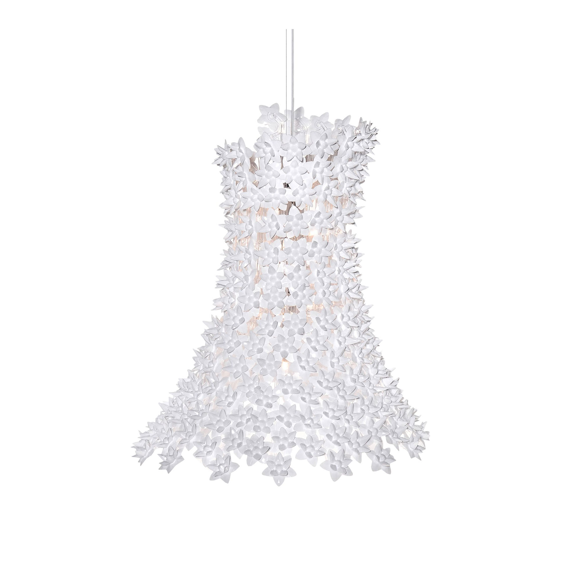 Kartell - Bloom Suspension 9250, Matt White, Incl. LED 4,5W G9 - Pendellampor - Ferruccio Laviani - Vit