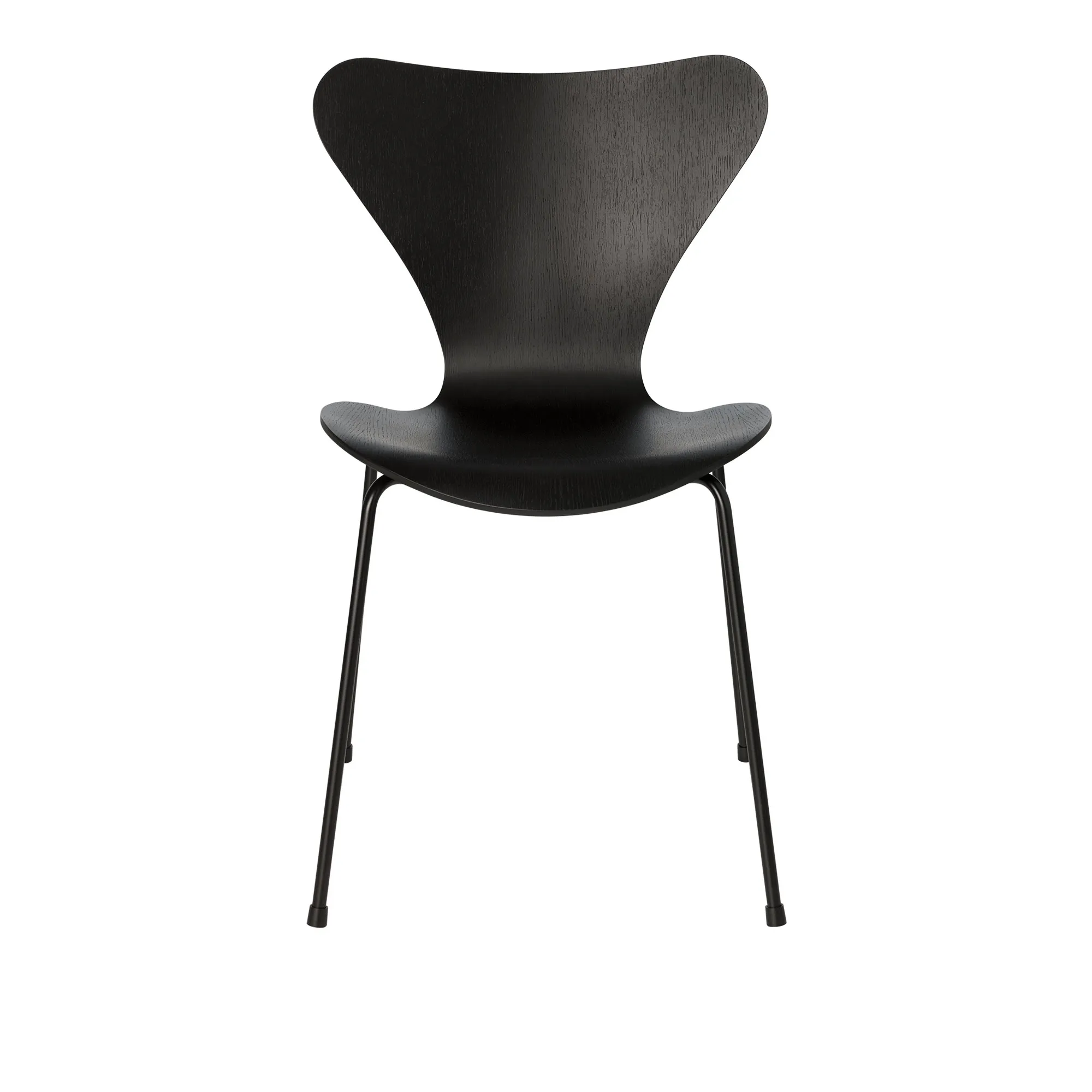 Series 7 stol 3107 farget askfiner stålram svart