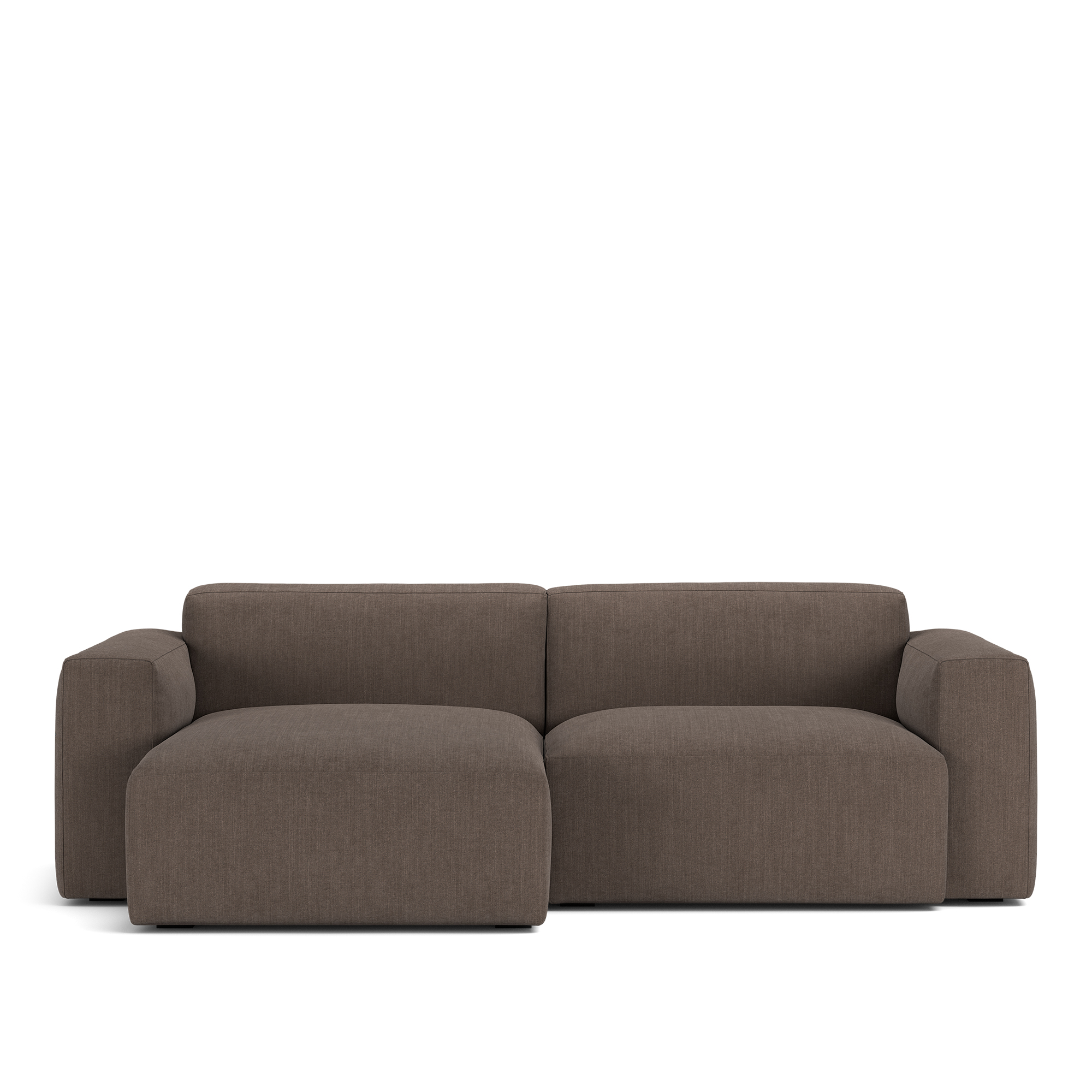 NOGA - Brick 2-Seater Chaise Lounge Left Shadow Dark Brown Removable Upholstery - Soffor - Brun
