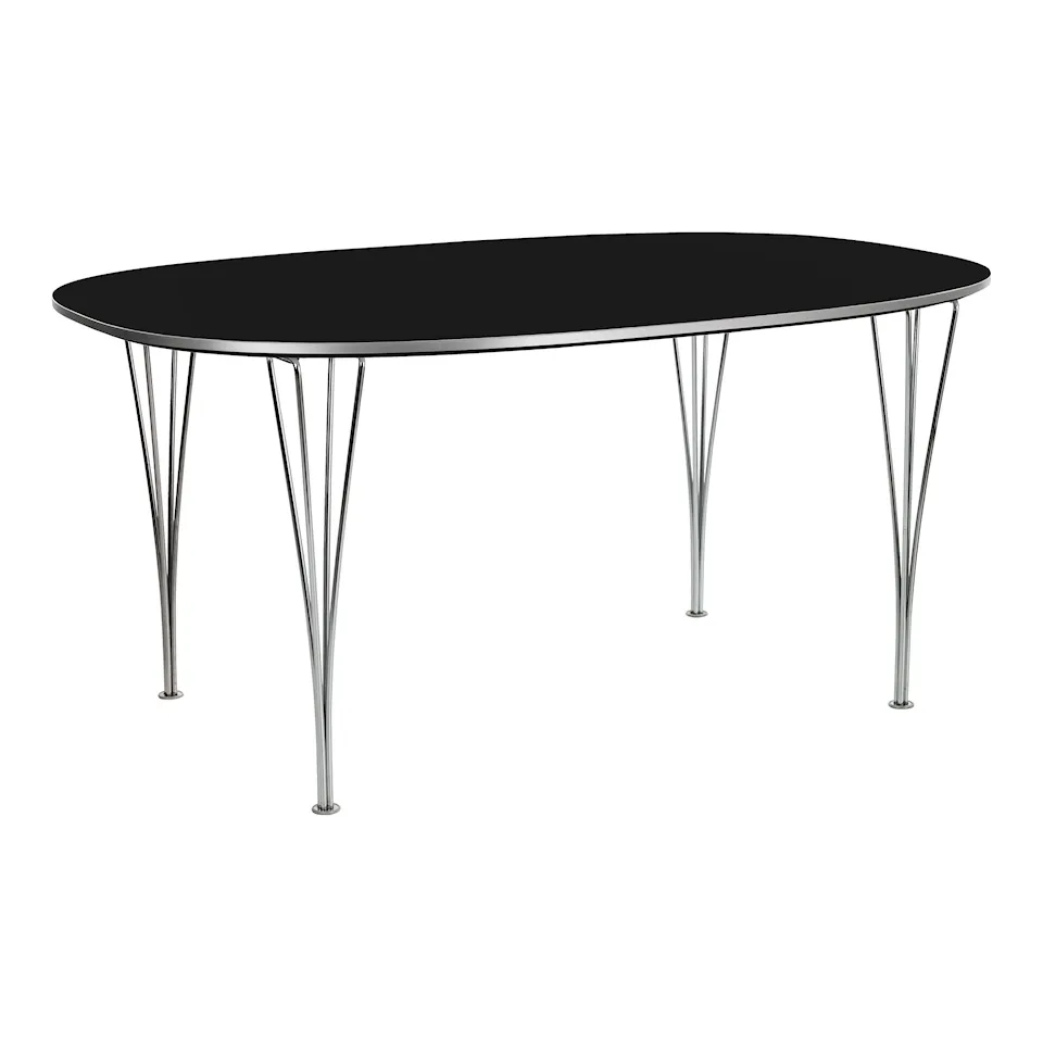 B612 Superellips matbord 100 x 150 cm Chrome