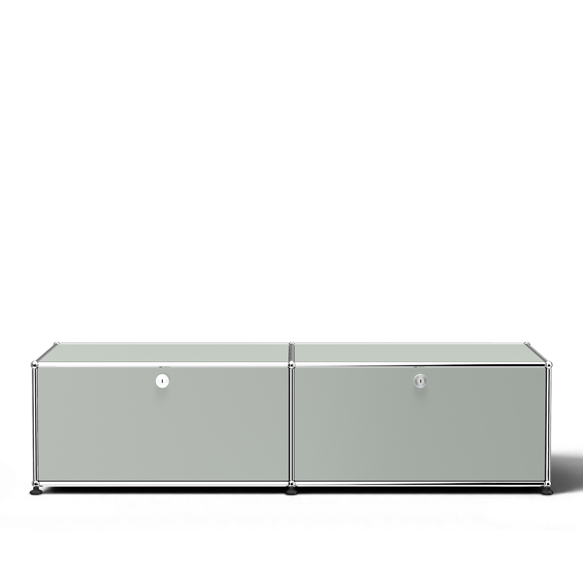 USM - USM Haller 3 Media Unit Light Grey - TV-bänkar - Fritz Haller & Paul Schärer - Grå - Metall | Möbler - Förvaring Och Hyllor - Tv-bänkar | Möbelexperten