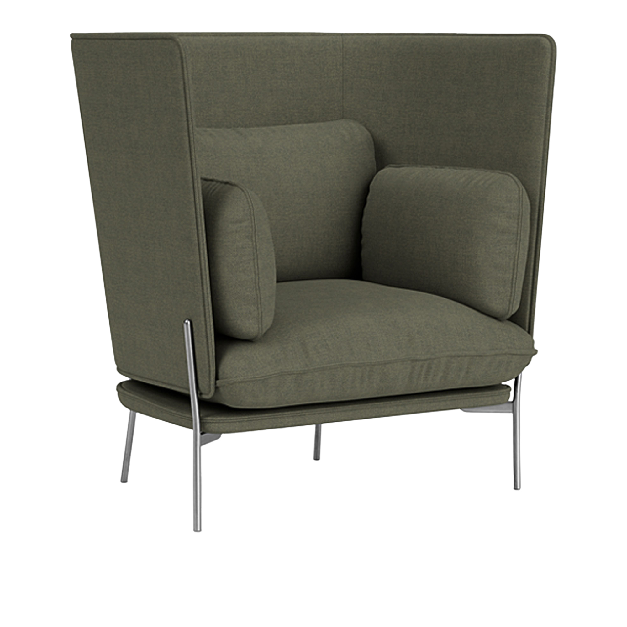 &Tradition - Cloud LN5 - Chrome - Fabric cat.2 - Fiord 961 - Fåtöljer - Luca Nichetto - MDF/Metall