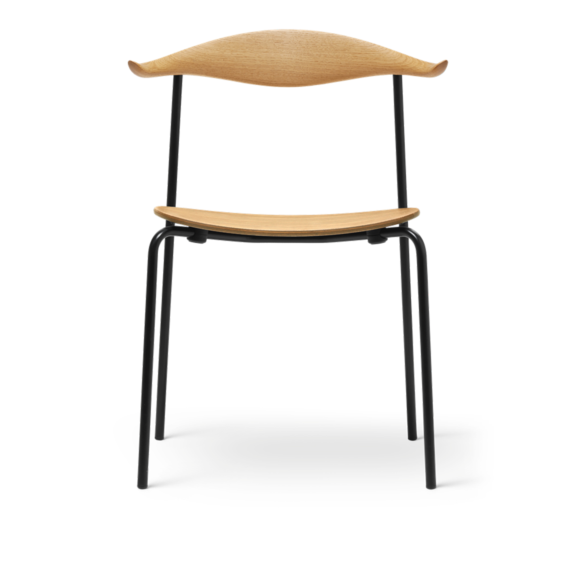 Carl Hansen - CH88T, Oljad Ek, Svart pulverlack - Matstolar - Hans J. Wegner - Träfärgad - Trä