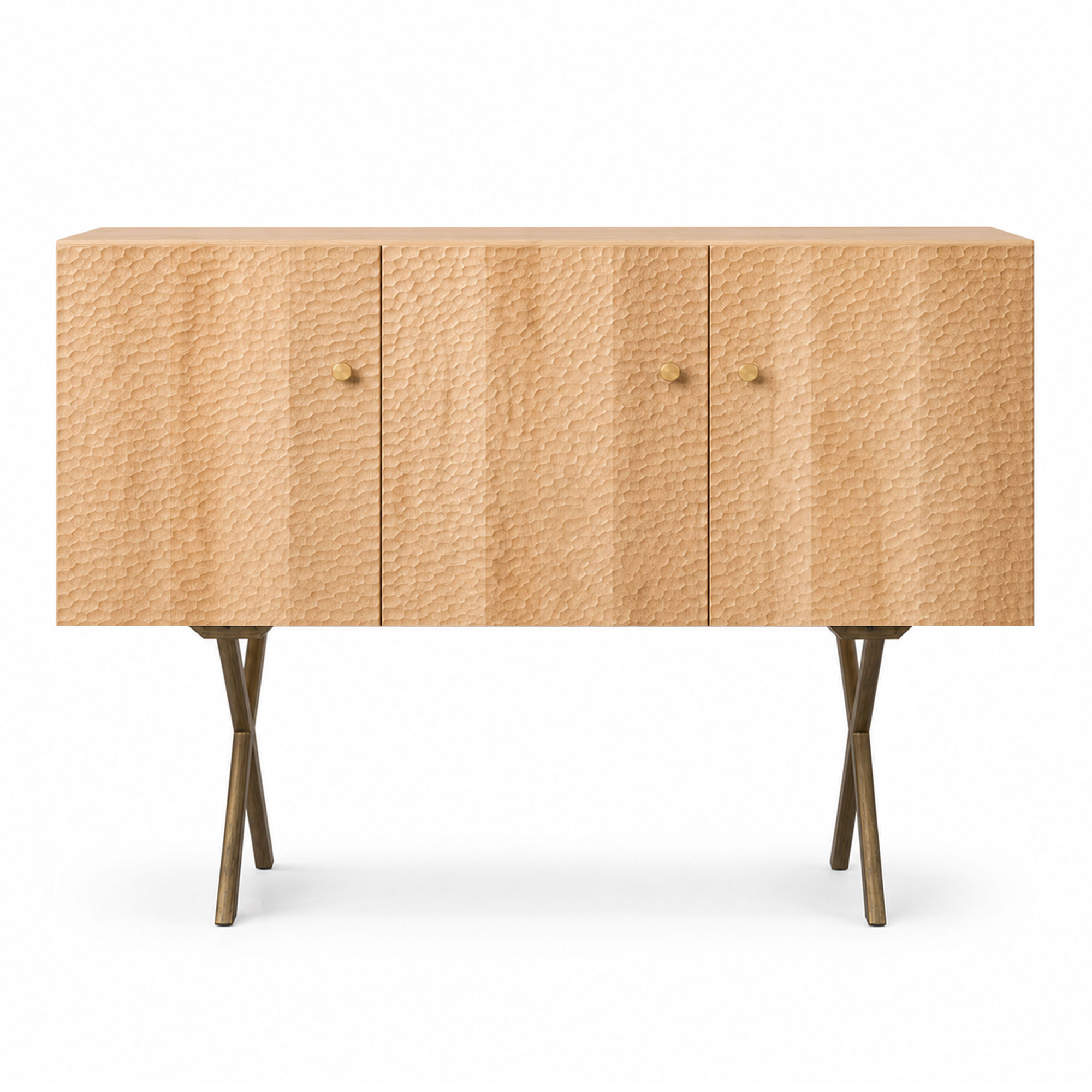 Zanat - Touch Sideboard, 3 doors/Brons, Oljad ek 129 cm - Sk&auml;nkar och sideboards - Studioilse - Tr&auml;f&auml;rgad - Tr&auml;