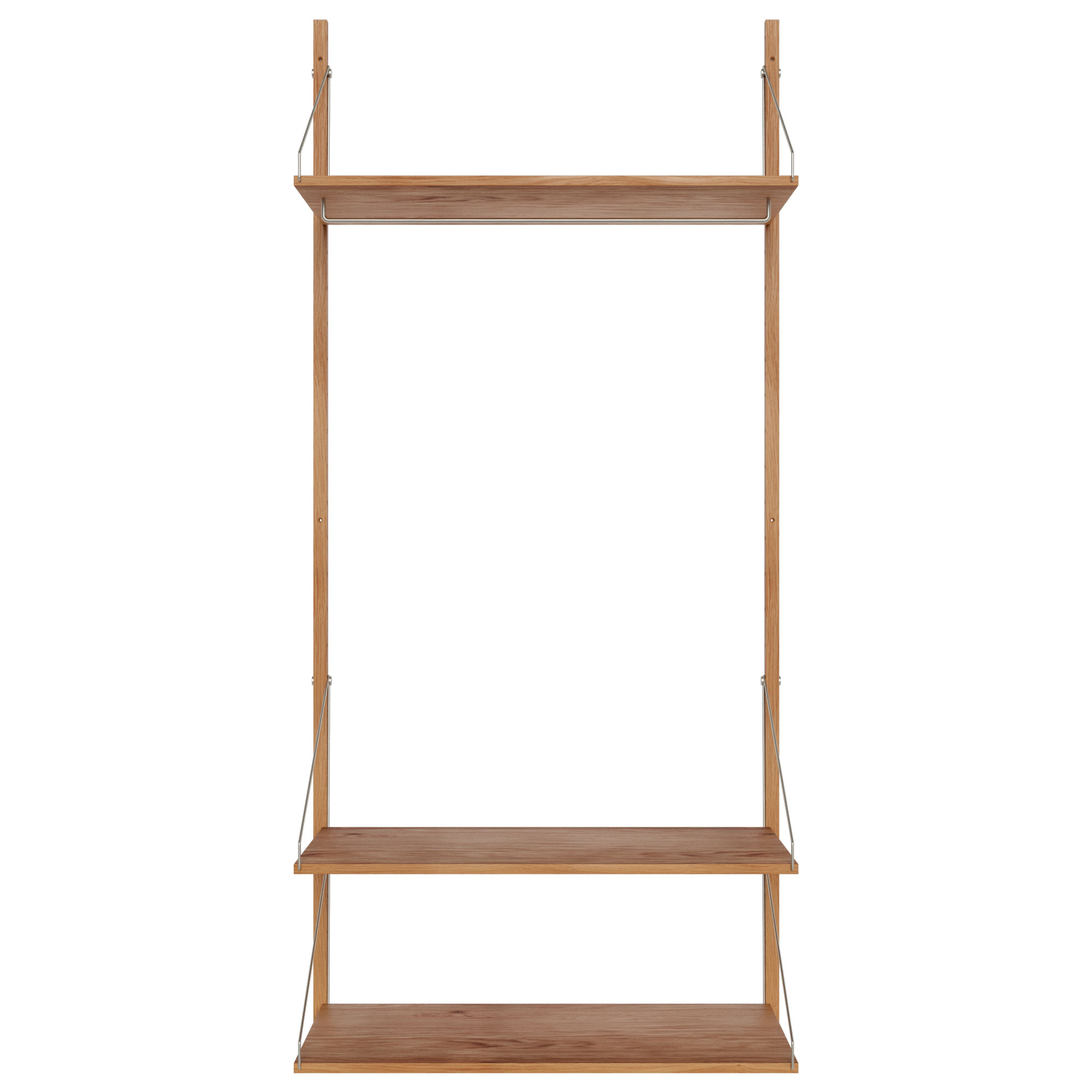 Frama - Shelf Library Hanger Section hyllsystem 185/80 natural oak - Hyllor & Hyllsystem - Kim Richardt - Brun - Tr&auml;