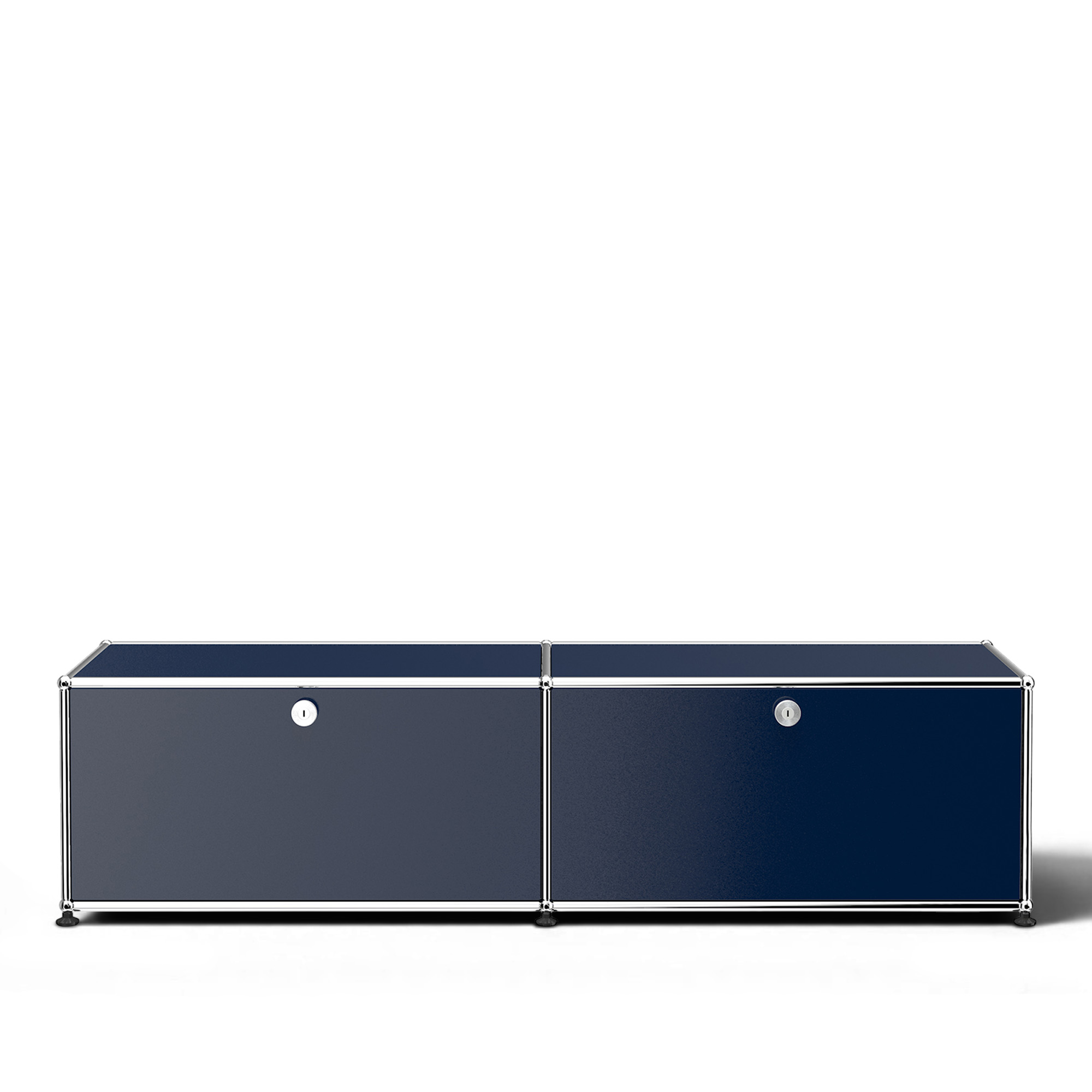 USM - USM Haller 3 Media Unit Steel Blue - TV-b&auml;nkar - Fritz Haller & Paul Sch&auml;rer - Bl&aring; - Metall