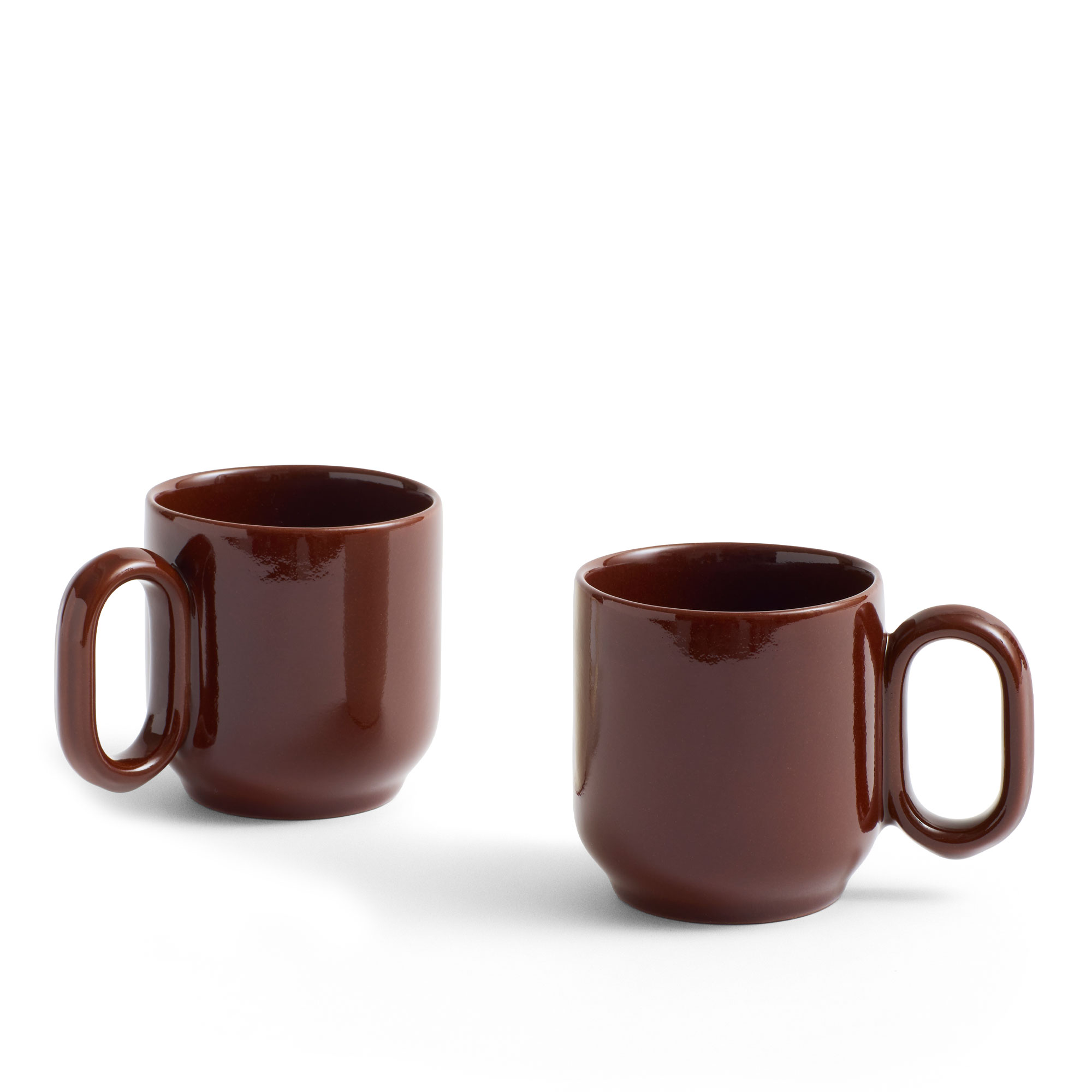 HAY - Barro Cup Set of 2 Burgundy - Kaffekoppar - Pereira Office - Röd - Naturmaterial | Servering - Koppar Och Muggar - Kaffekoppar | Möbelexperten