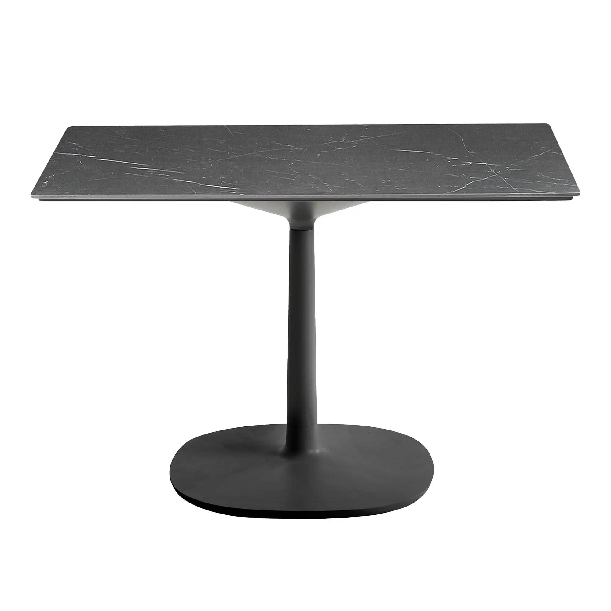 Multiplo 4134 kvadratiskt bord 118x118cm med stor kvadratisk bas R25cm