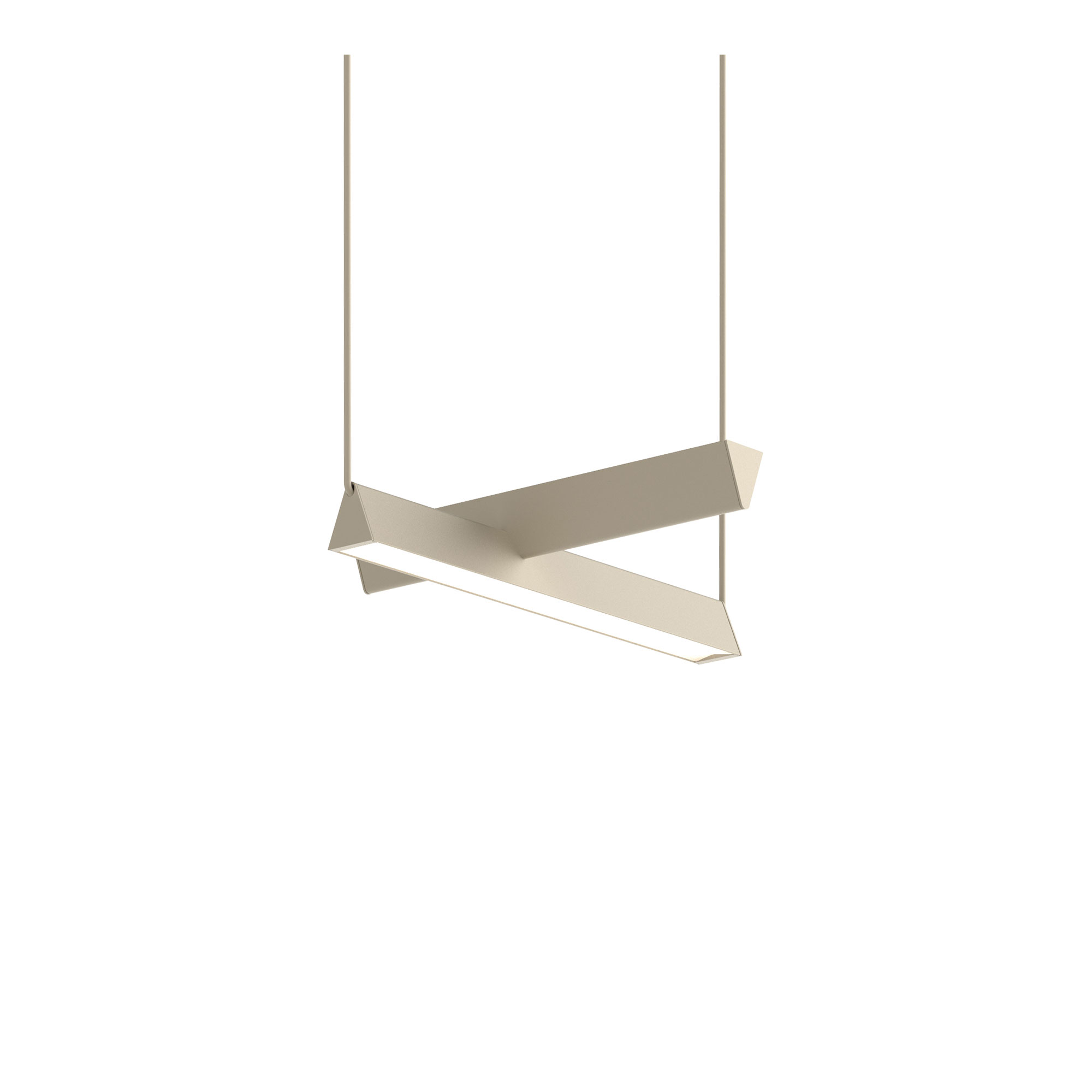 Lambert & Fils - Mile 02, Single mounting, Beige (fixture, wires, anchors), White canopy - Pendellampor - Guillaume Sasseville - Beige